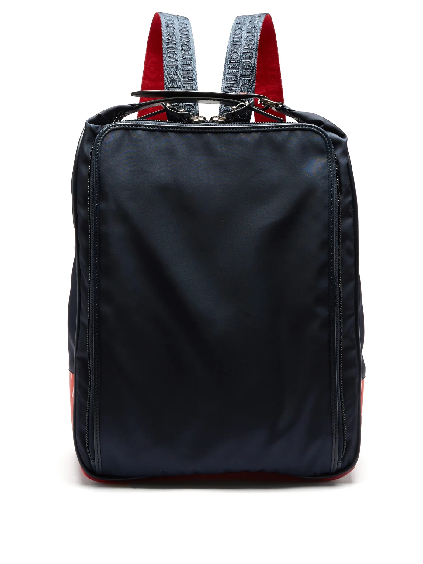 Hop'n leather-trimmed nylon backpack - 1