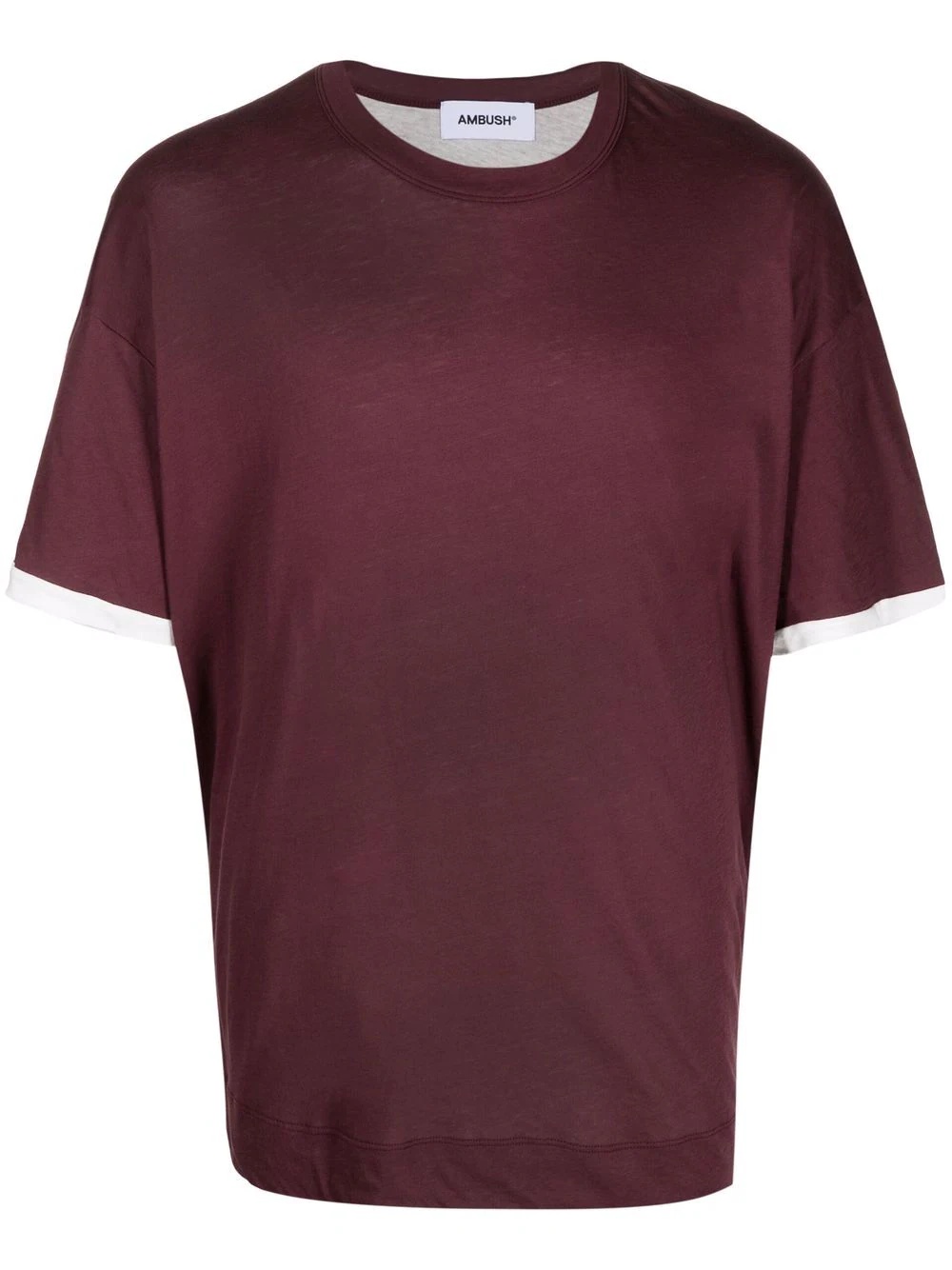 two-tone cotton T-shirt - 1