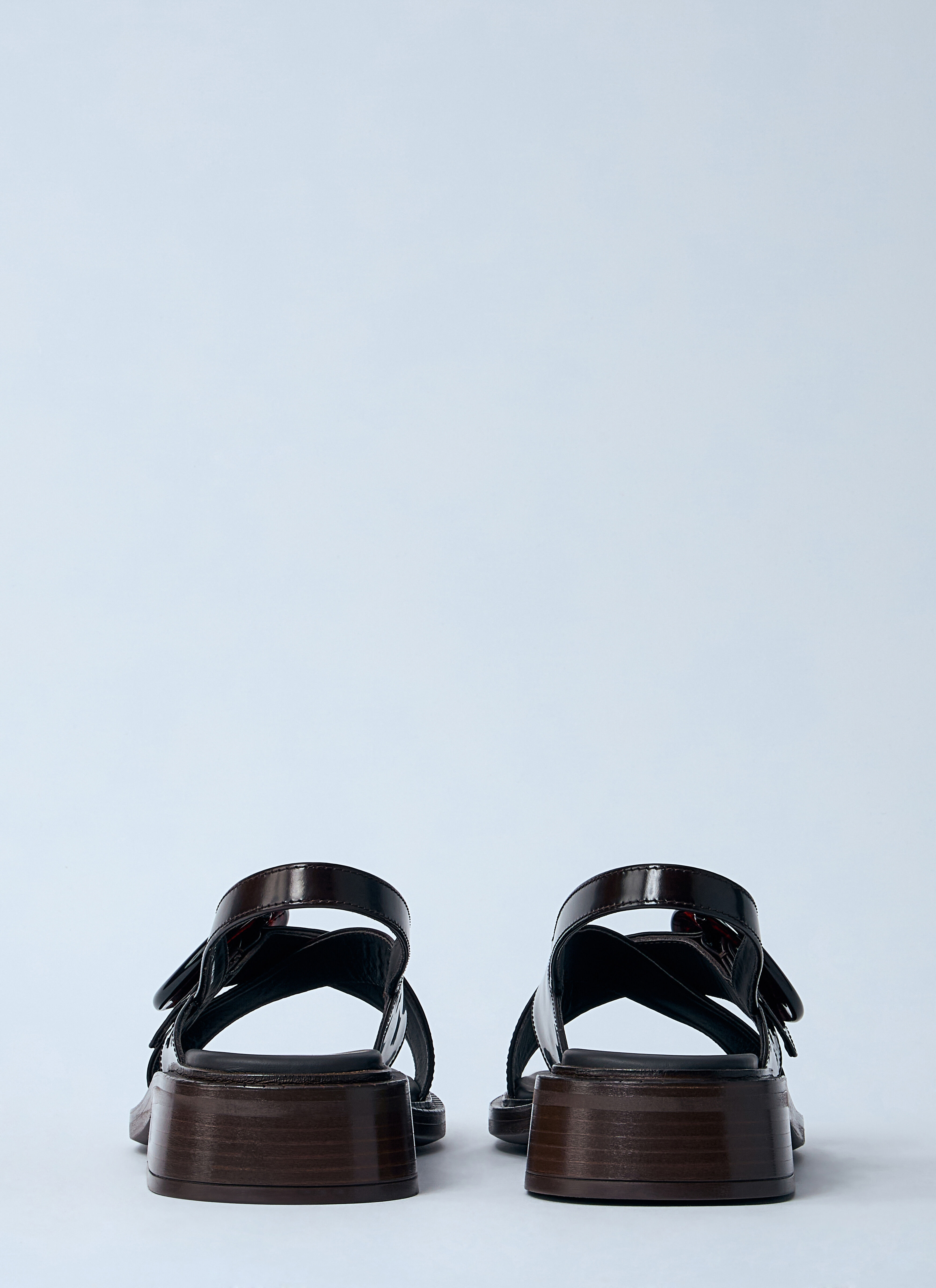 Brushed Leather Sandals - 5