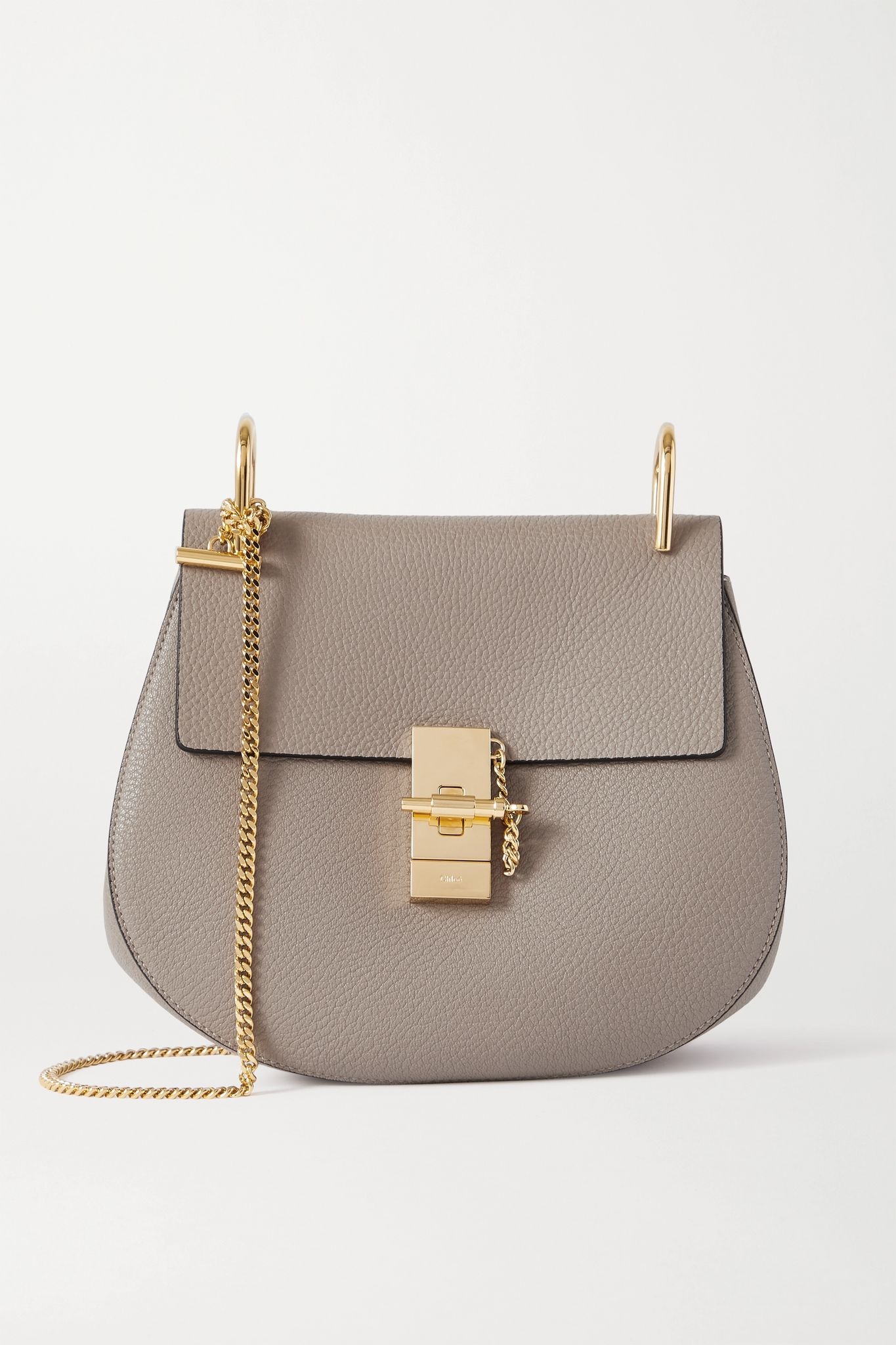 Drew textured-leather shoulder bag - 1