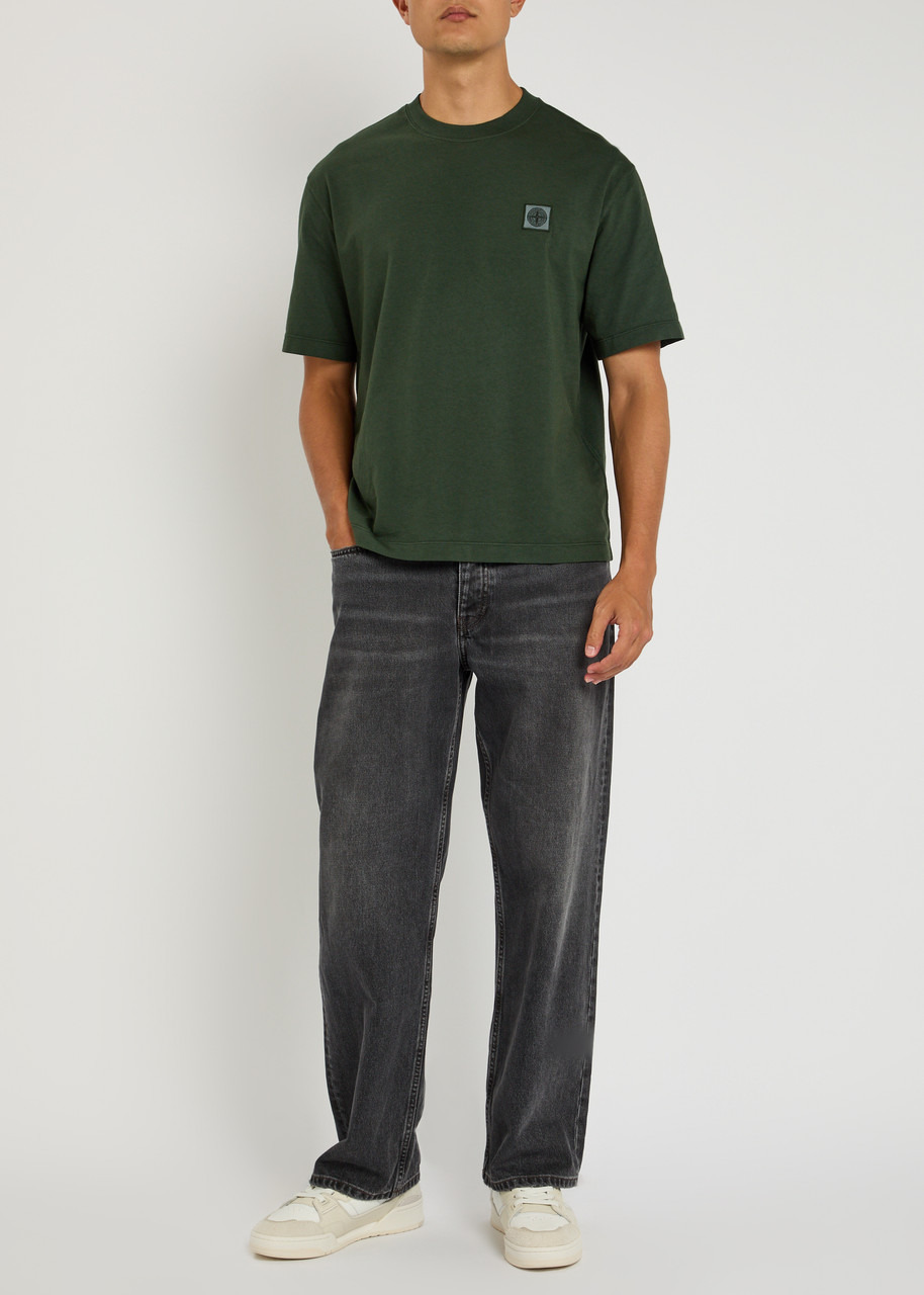 Stone Island Logo Cotton T-shirt - 4