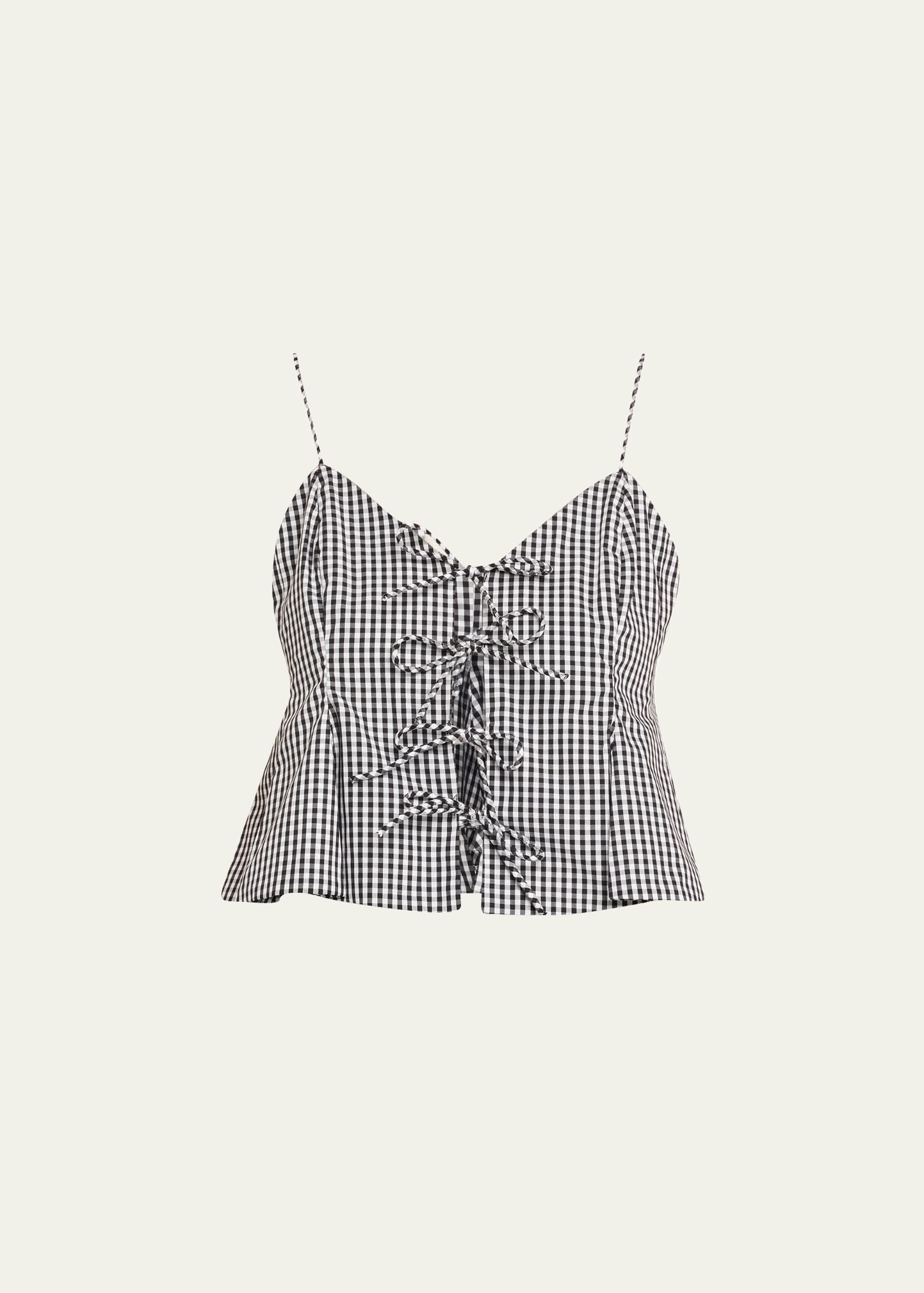 Neci Gingham Tie-Front Cami - 1