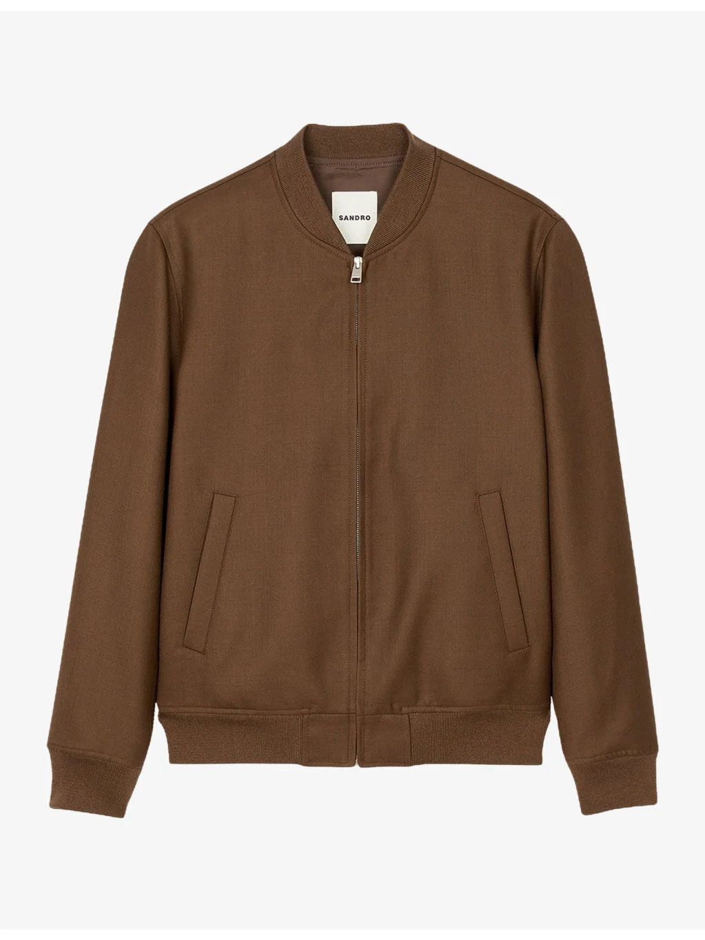 Ribbed-Collar Regular-Fit Technical Wool-Blend Jacket - 1