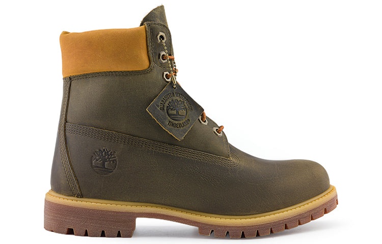 Timberland Premium 6 Inch Waterproof Boot 'Olive Green Yellow' A6291 - 2