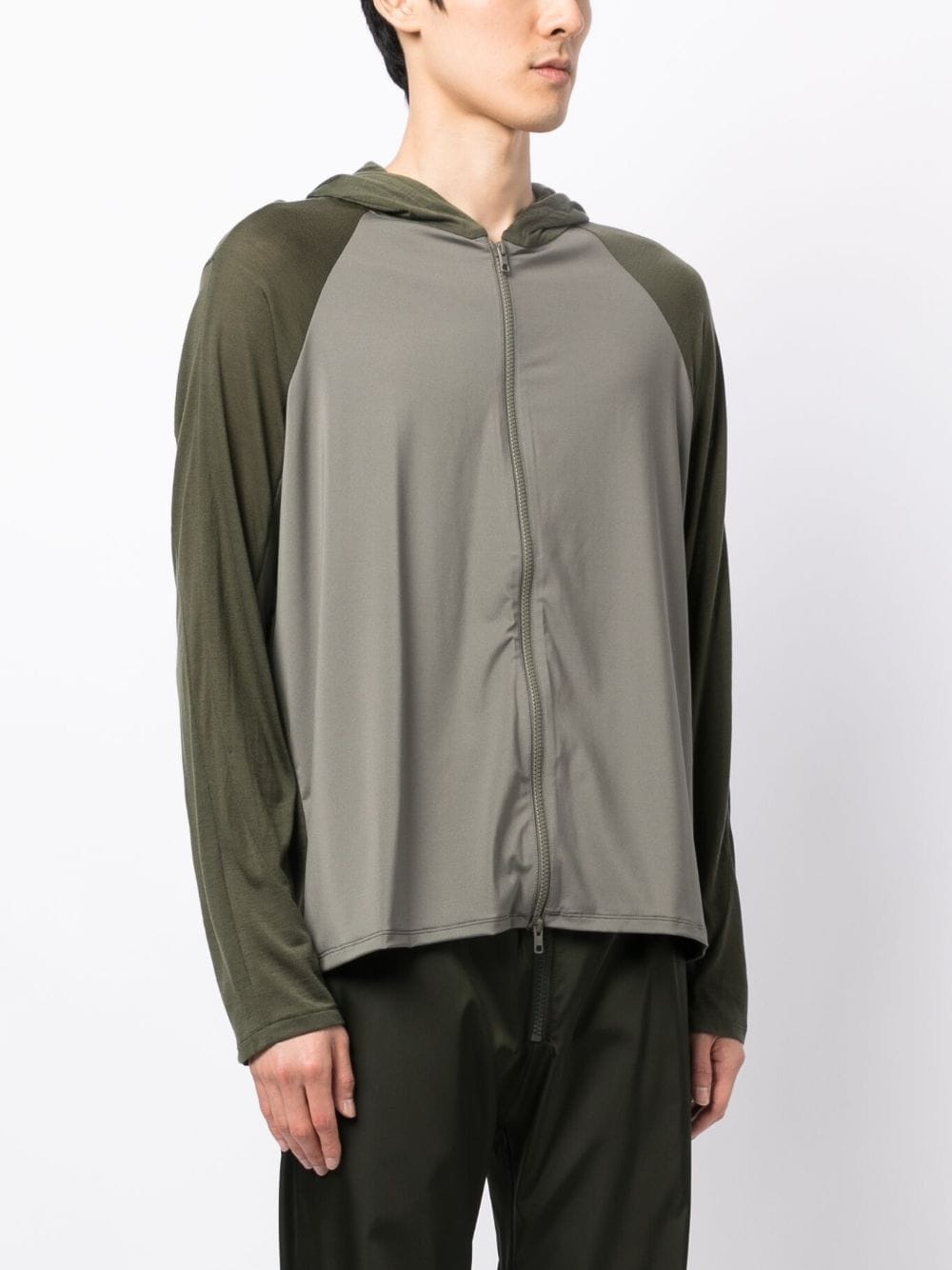 colour-block zip-up hoodie - 4