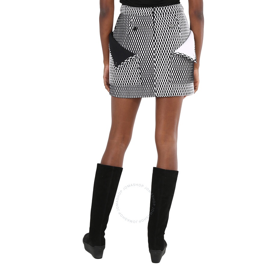 Burberry Mesh And Neoprene Pocket Detail Mini Skirt - 6