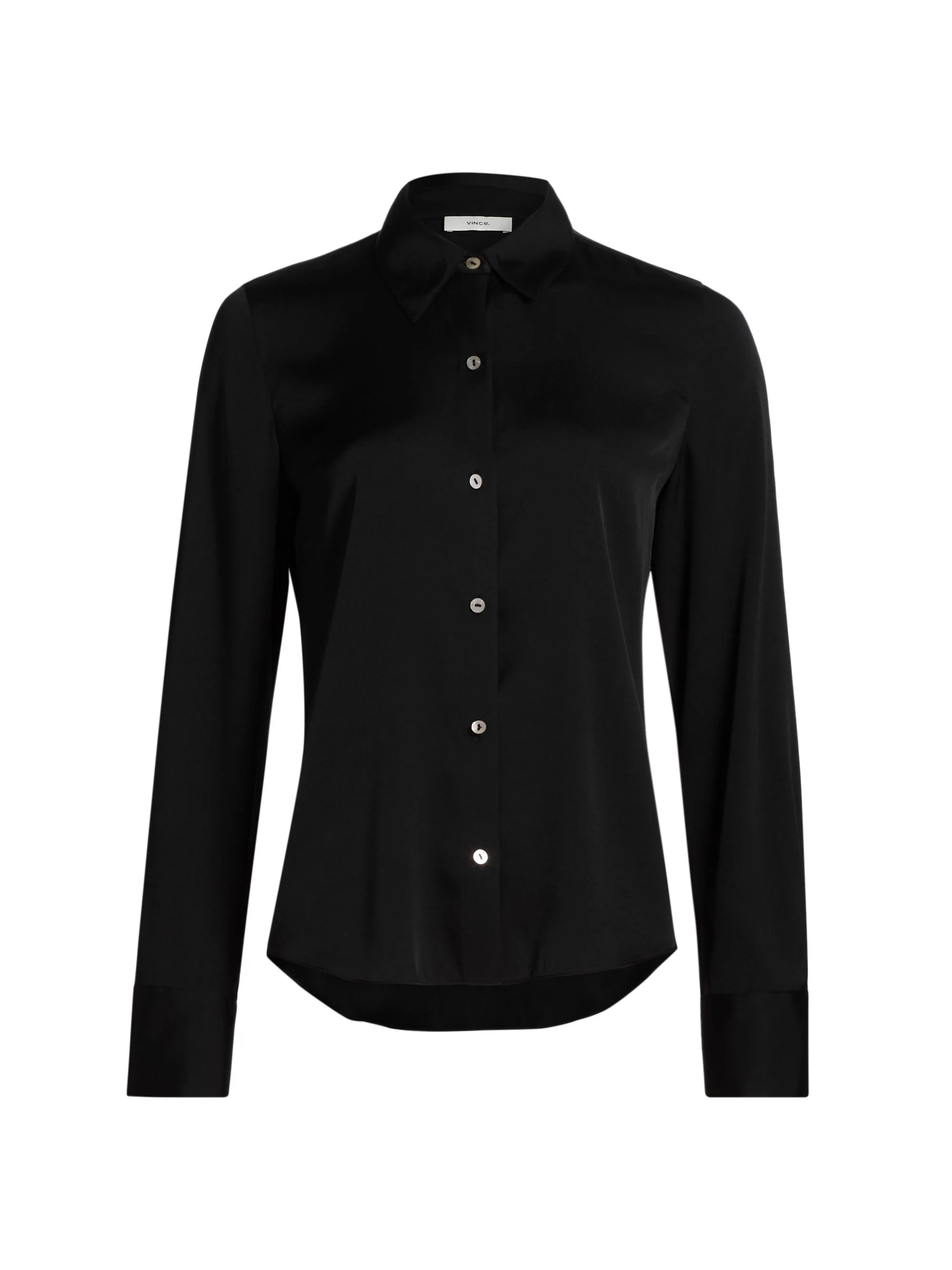 Women's Slim-Fit Classic Shirt - Black - 1