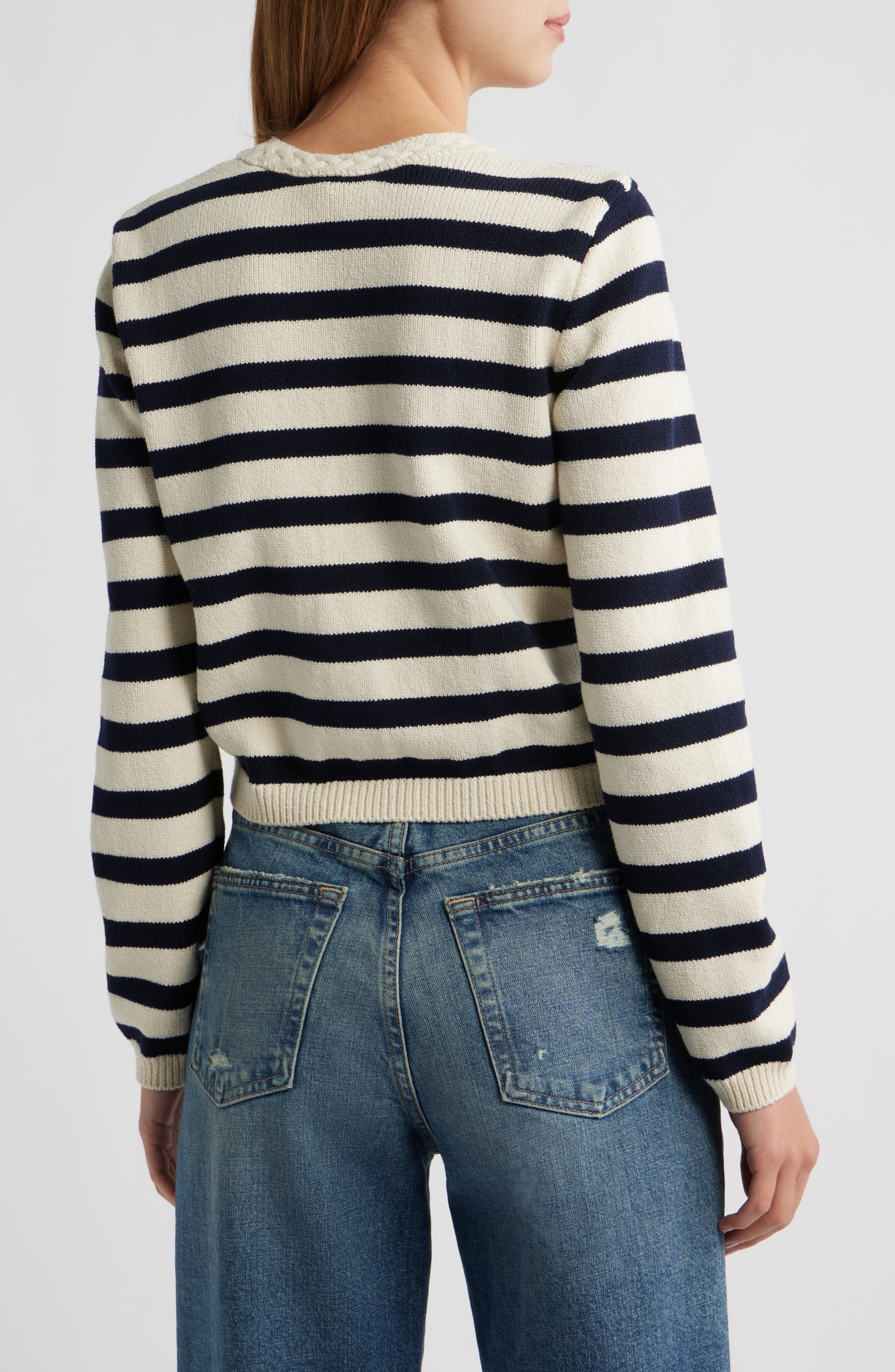 FRAME The Harbor Cardigan in Navy Multi at Nordstrom - 2