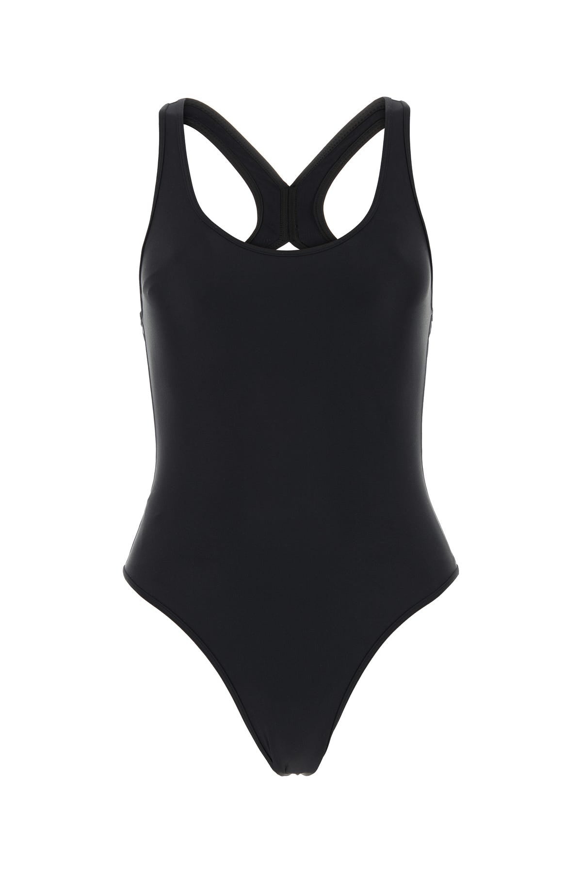 AMI Paris Black stretch nylon swimsuit | wananluxury | REVERSIBLE