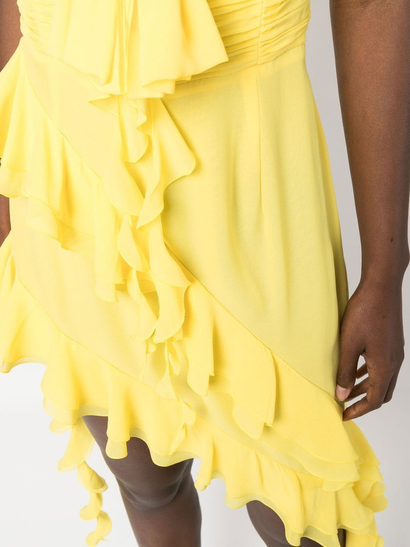 strapless ruffled asymmetric dress 5