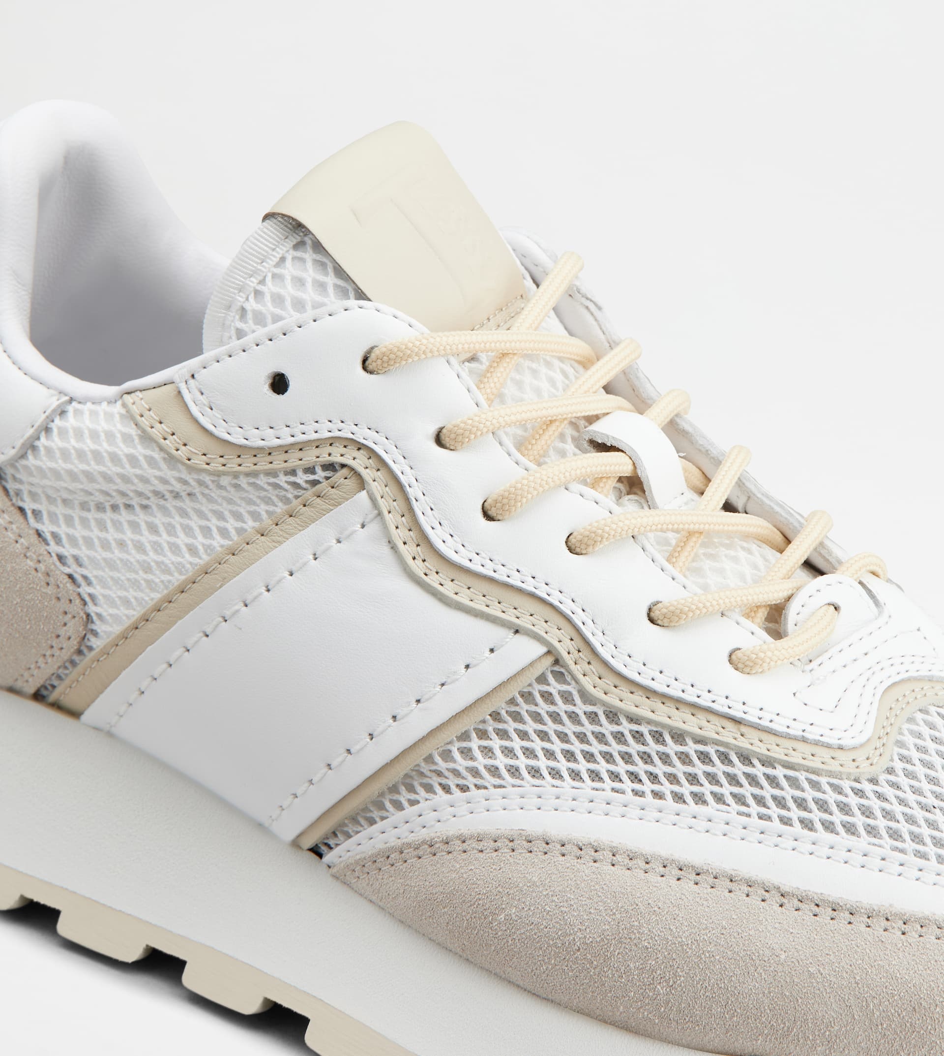 SNEAKERS IN SUEDE AND FABRIC - BEIGE - 5
