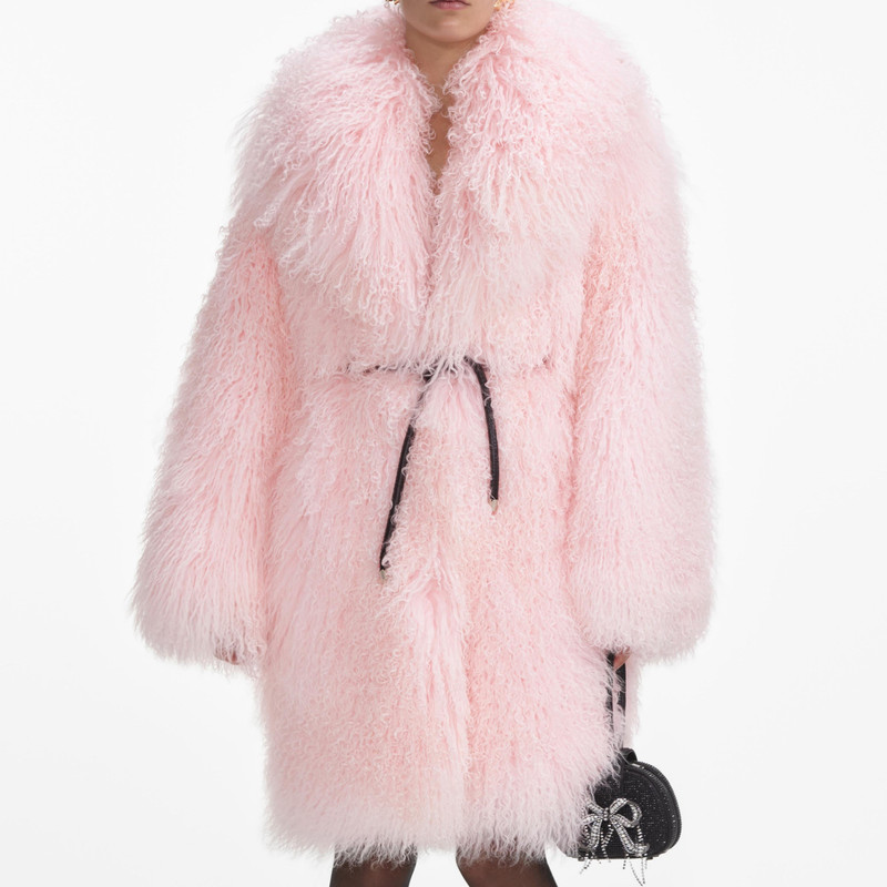 Pink Shearling Coat 4
