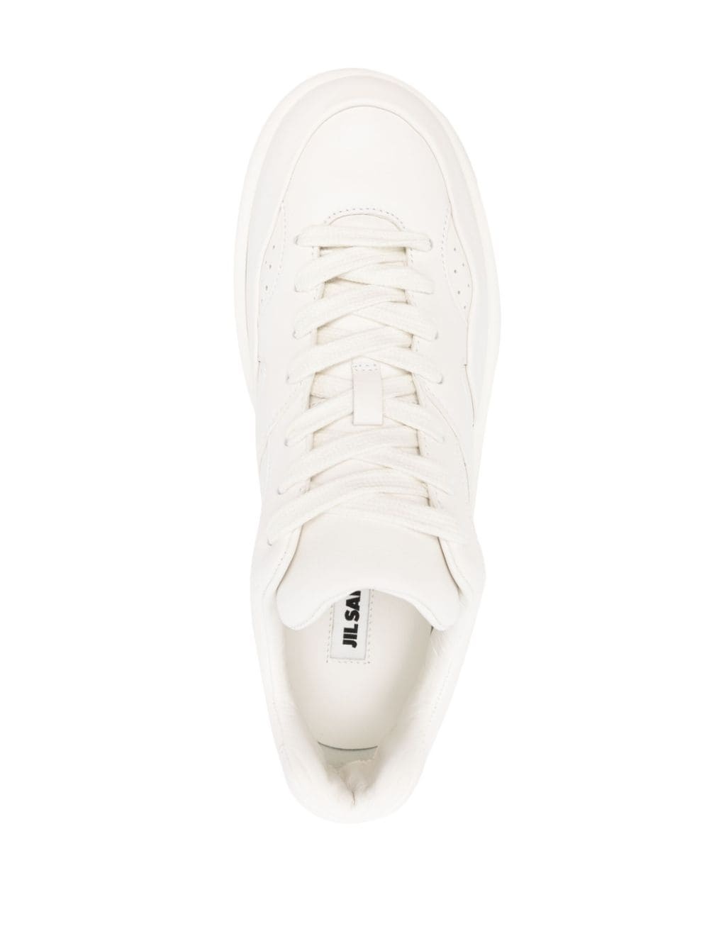tonal leather sneakers - 4