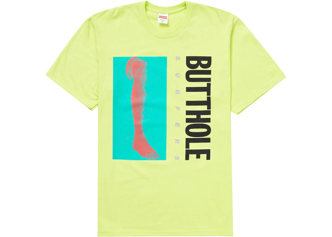 Supreme Butthole Surfers Leg Tee Neon Green - 1