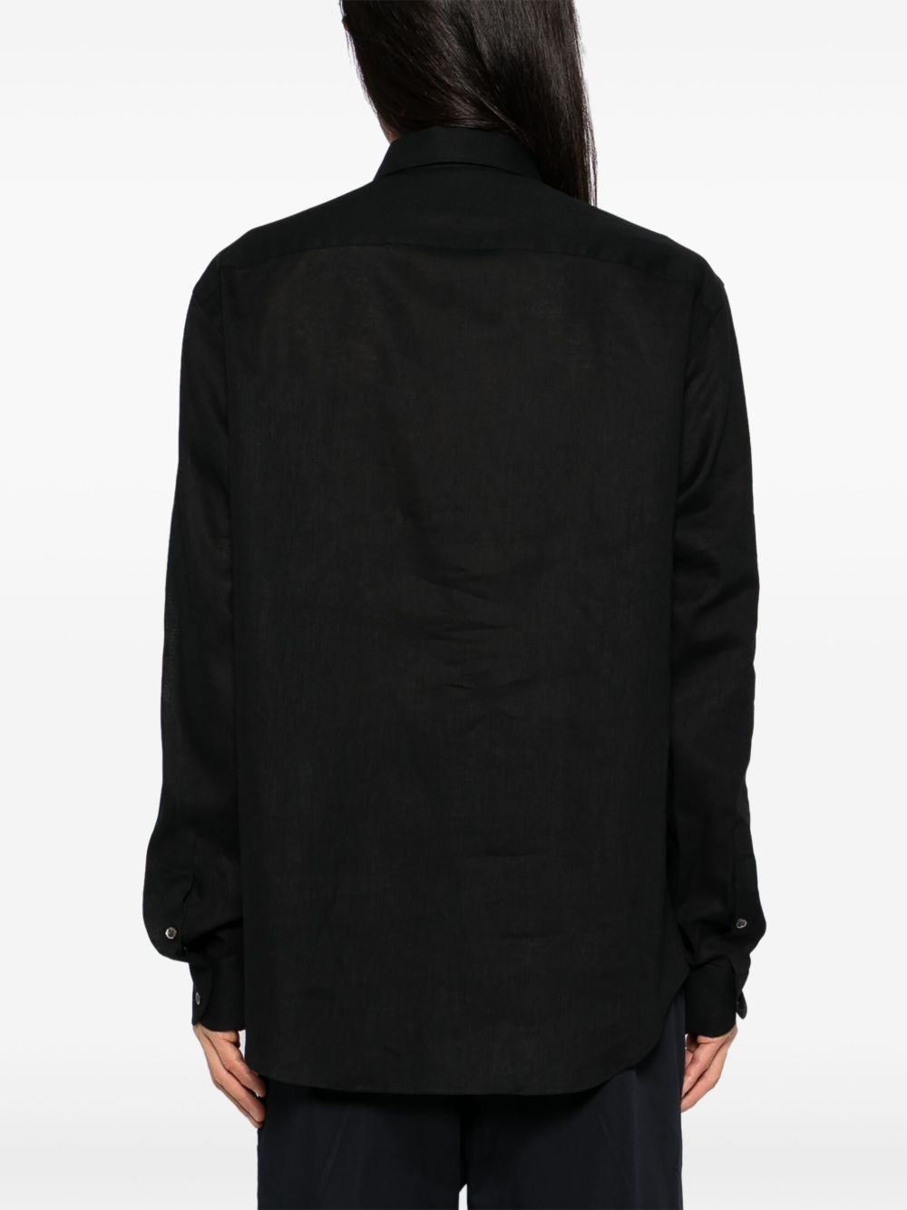 logo-embroidered shirt - 4