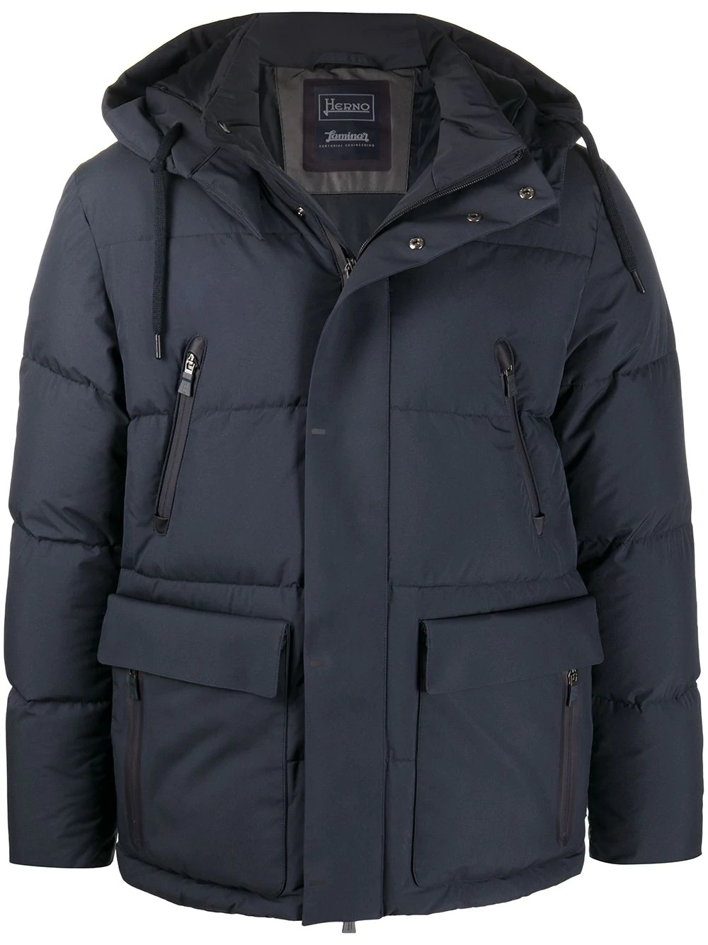 hooded down jacket - 1