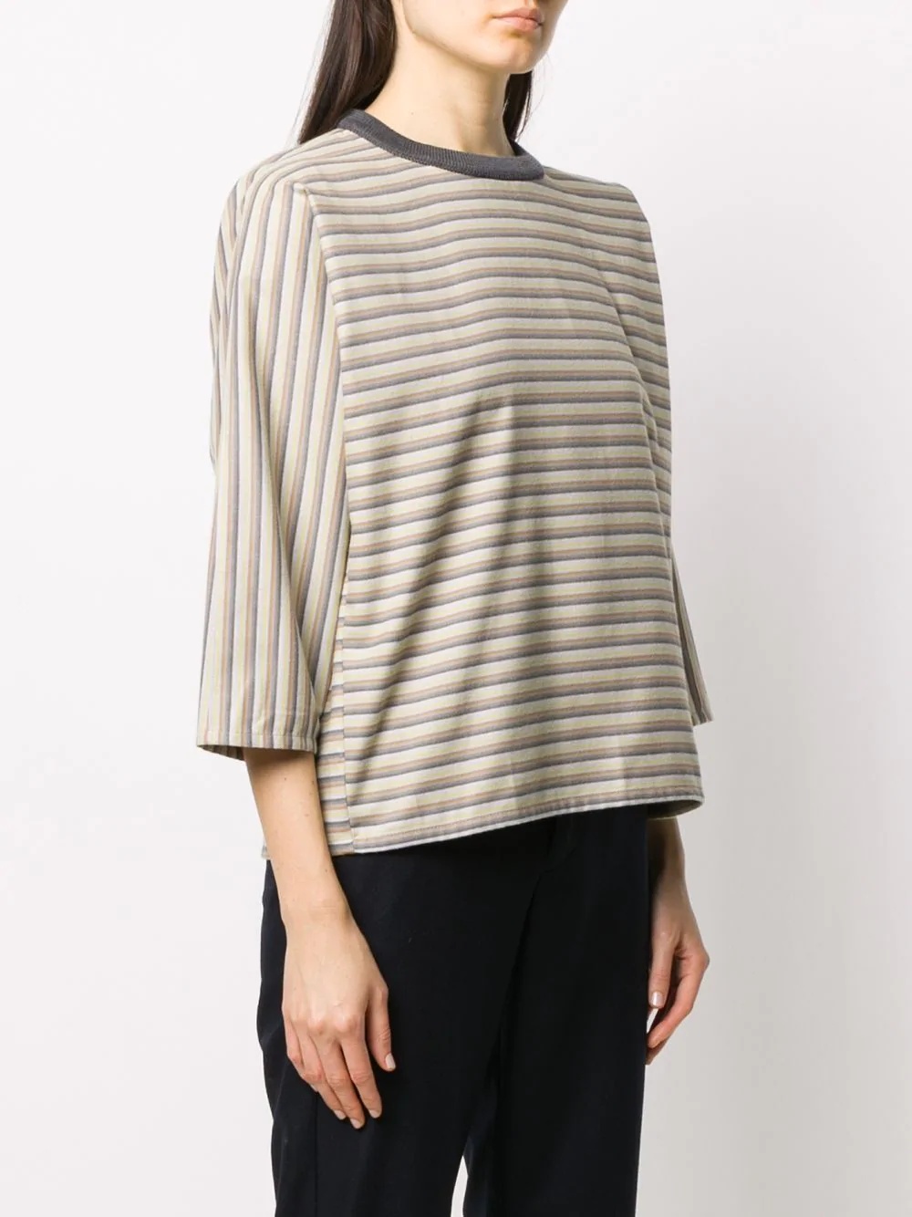 striped cotton T-shirt  - 3