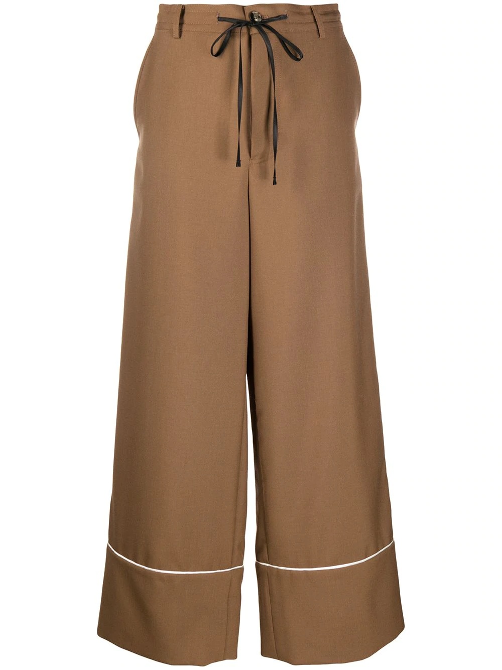 drawstring wide-leg trousers - 1