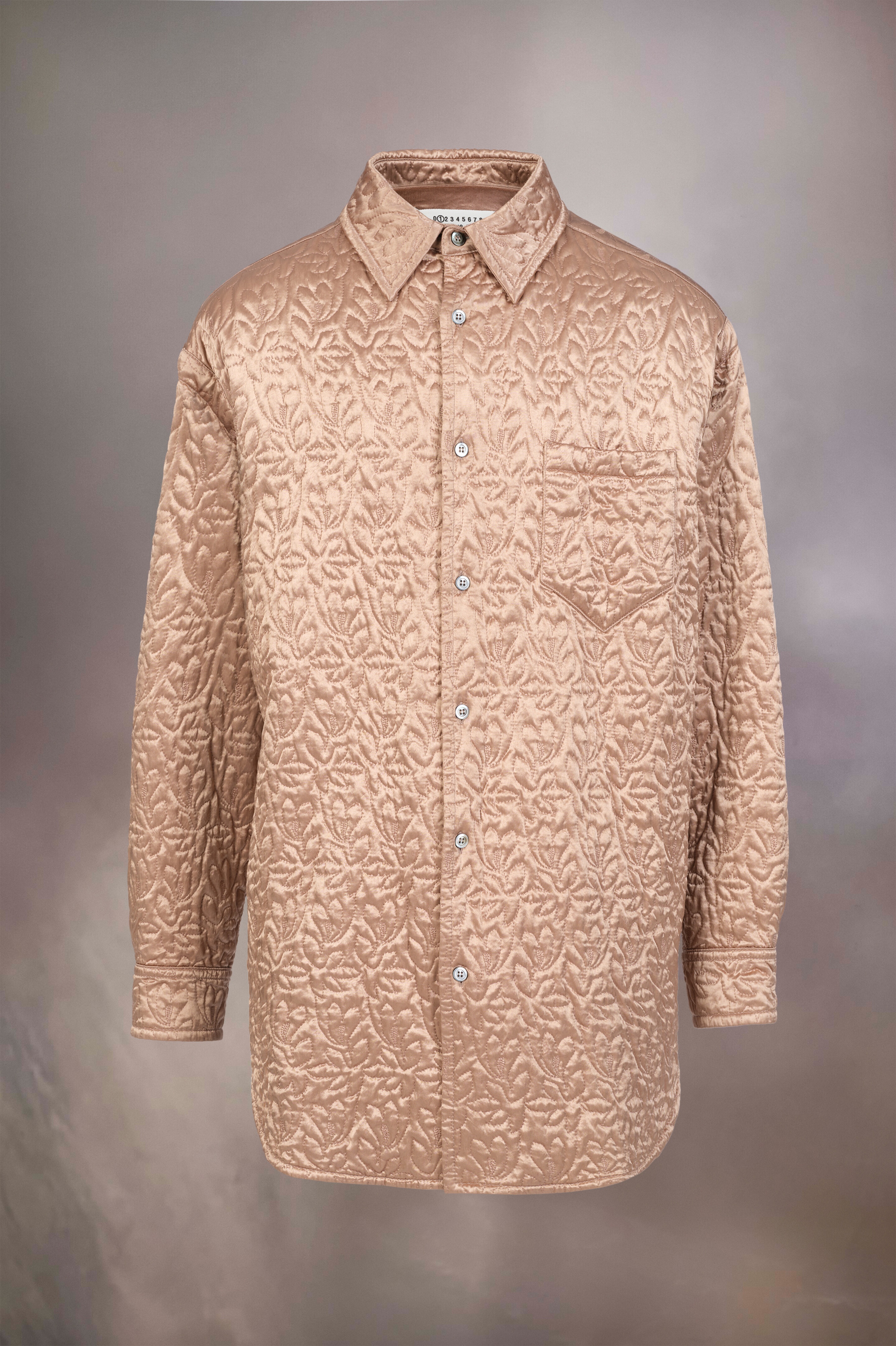 Quilted satin shirt - 1