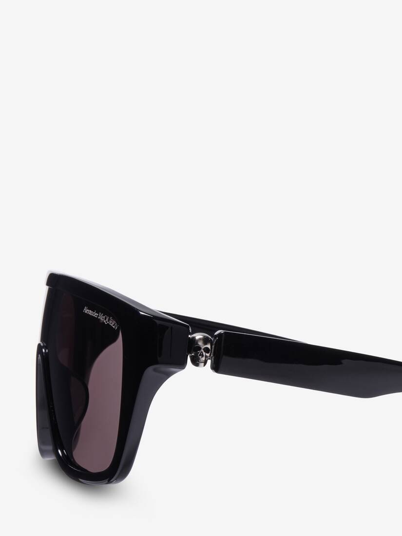 Floating Skull Mask Sunglasses in Black/smoke - 4