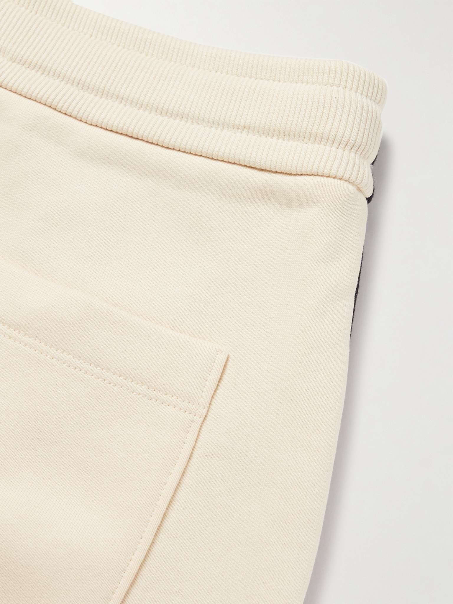 Wide-Leg Logo-Print Colour-Block Cotton-Jersey Drawstring Shorts - 5