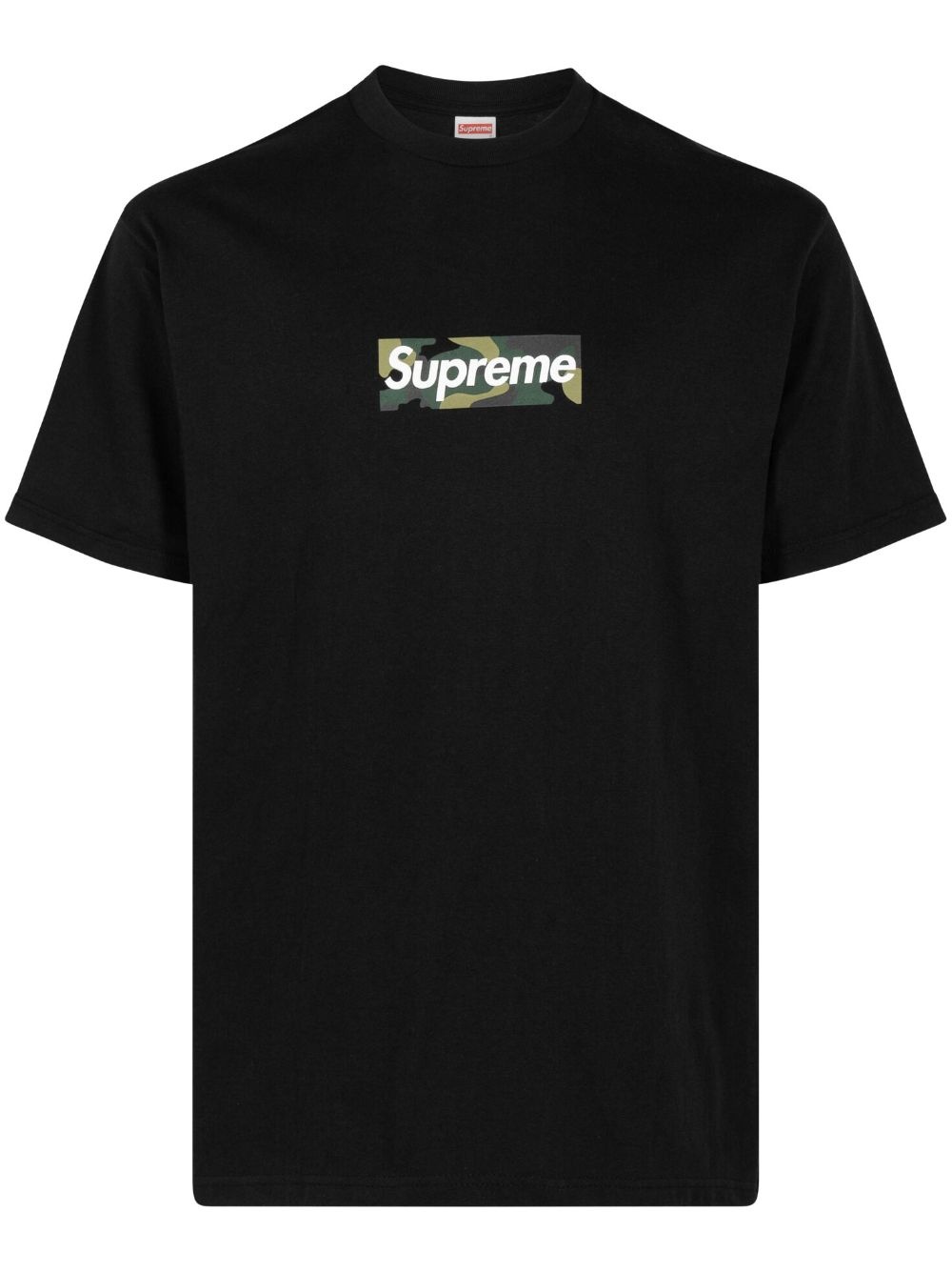 box logo cotton T-shirt - 1