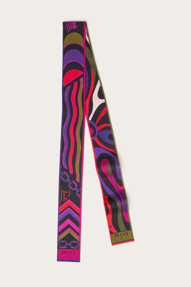 ISTRICE AND MARMO PRINT SILK SCARF 1