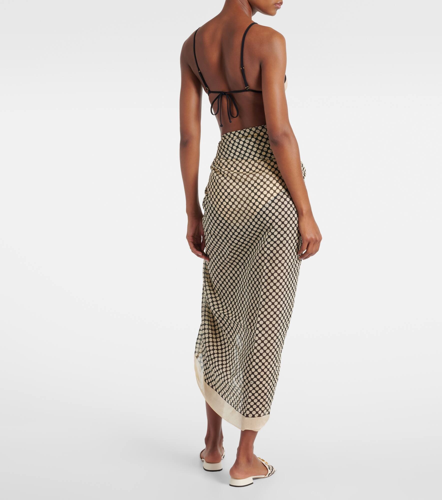 Plus De Pois cotton and silk beach cover-up - 3