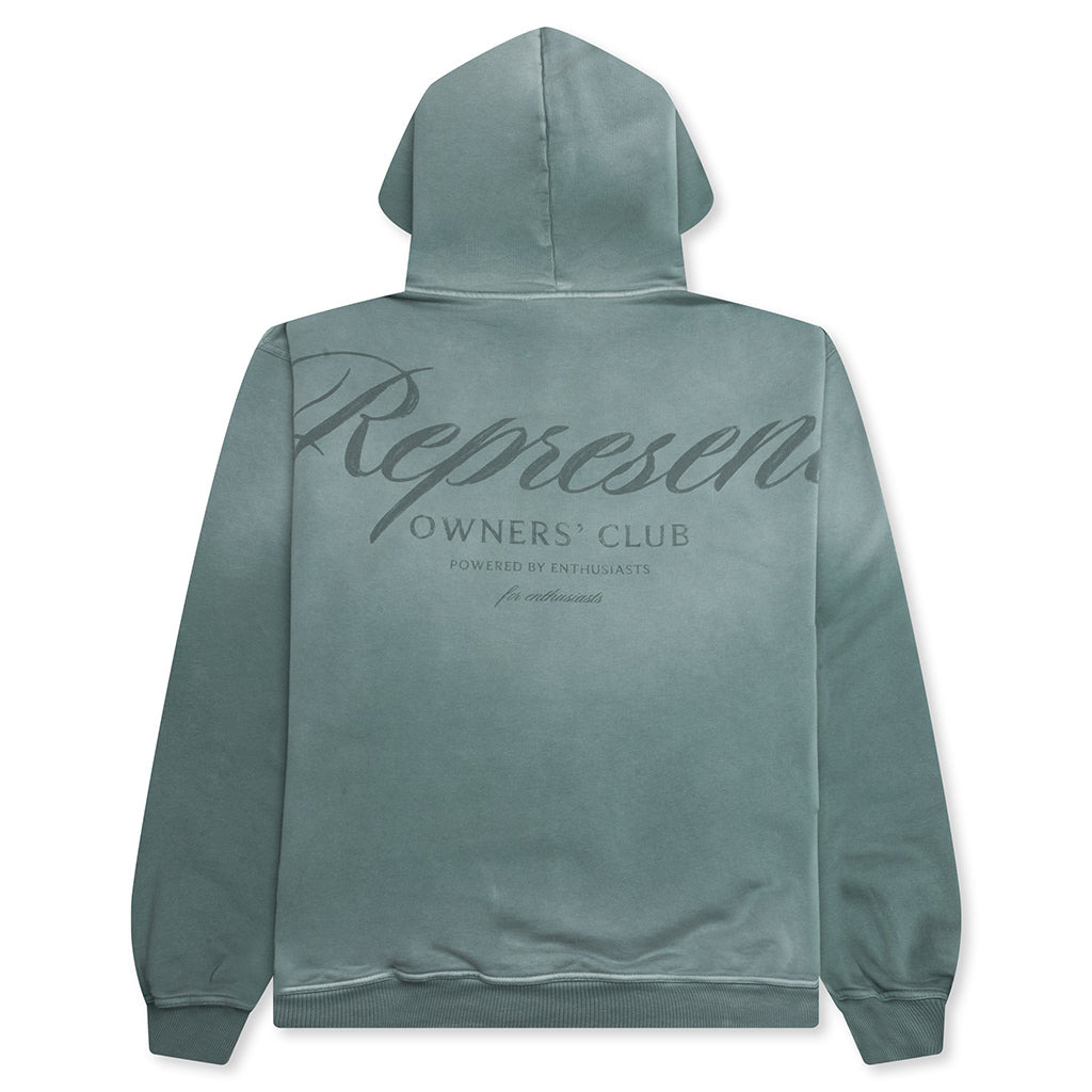OWNERS CLUB SCRIPT HOODIE - VINTAGE GREEN - 2