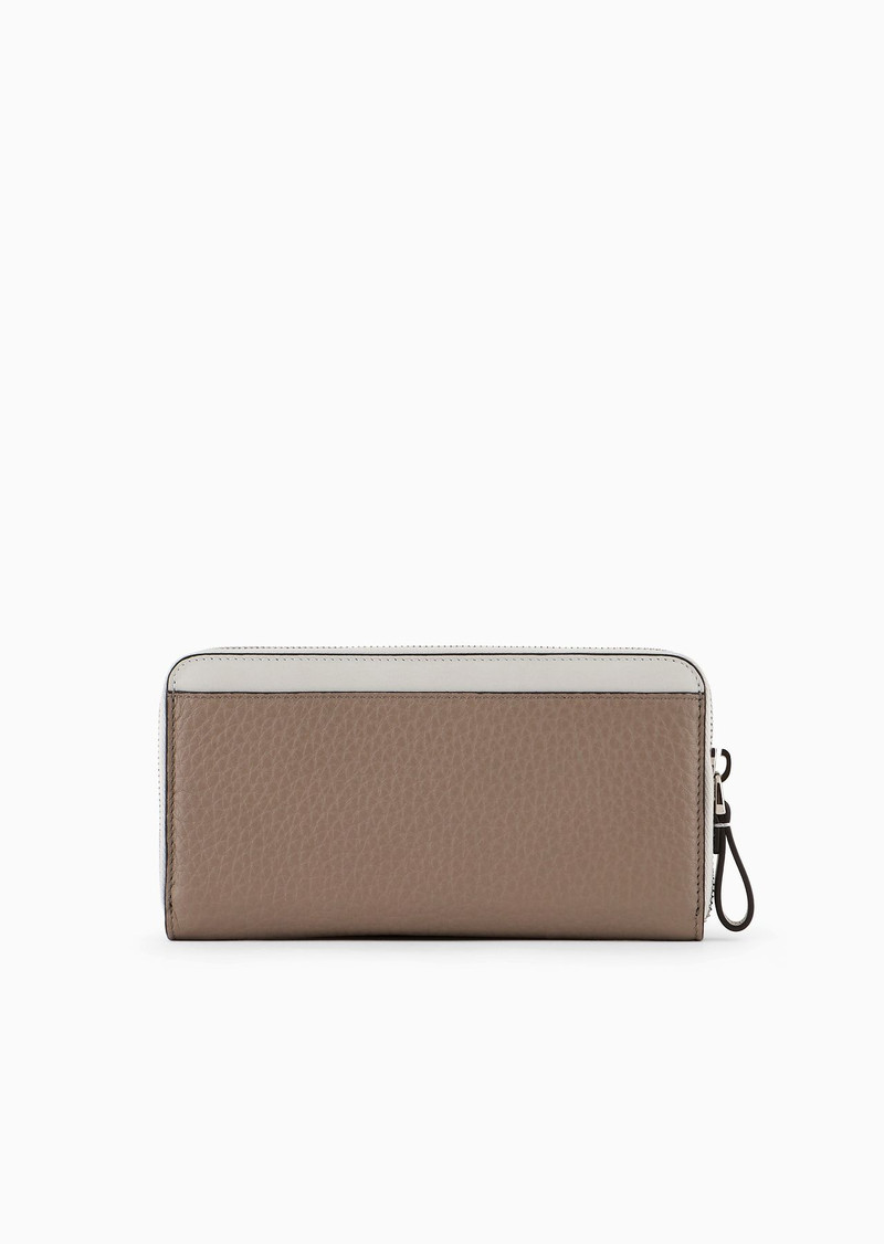 GIORGIO ARMANI Two-toned leather wallet with wraparound zip outlook