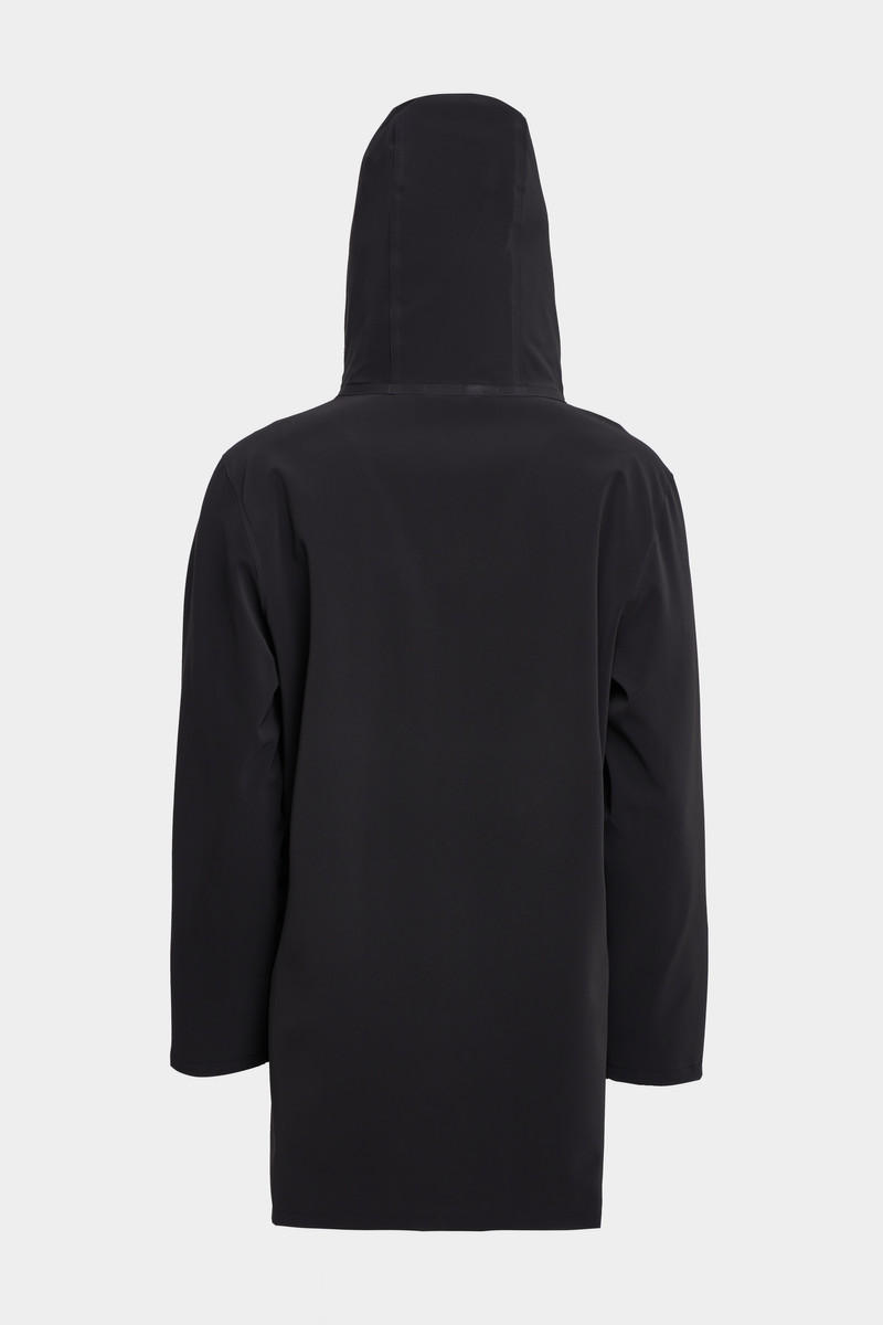 Stockholm Lightweight Matte Zip Raincoat Black 6