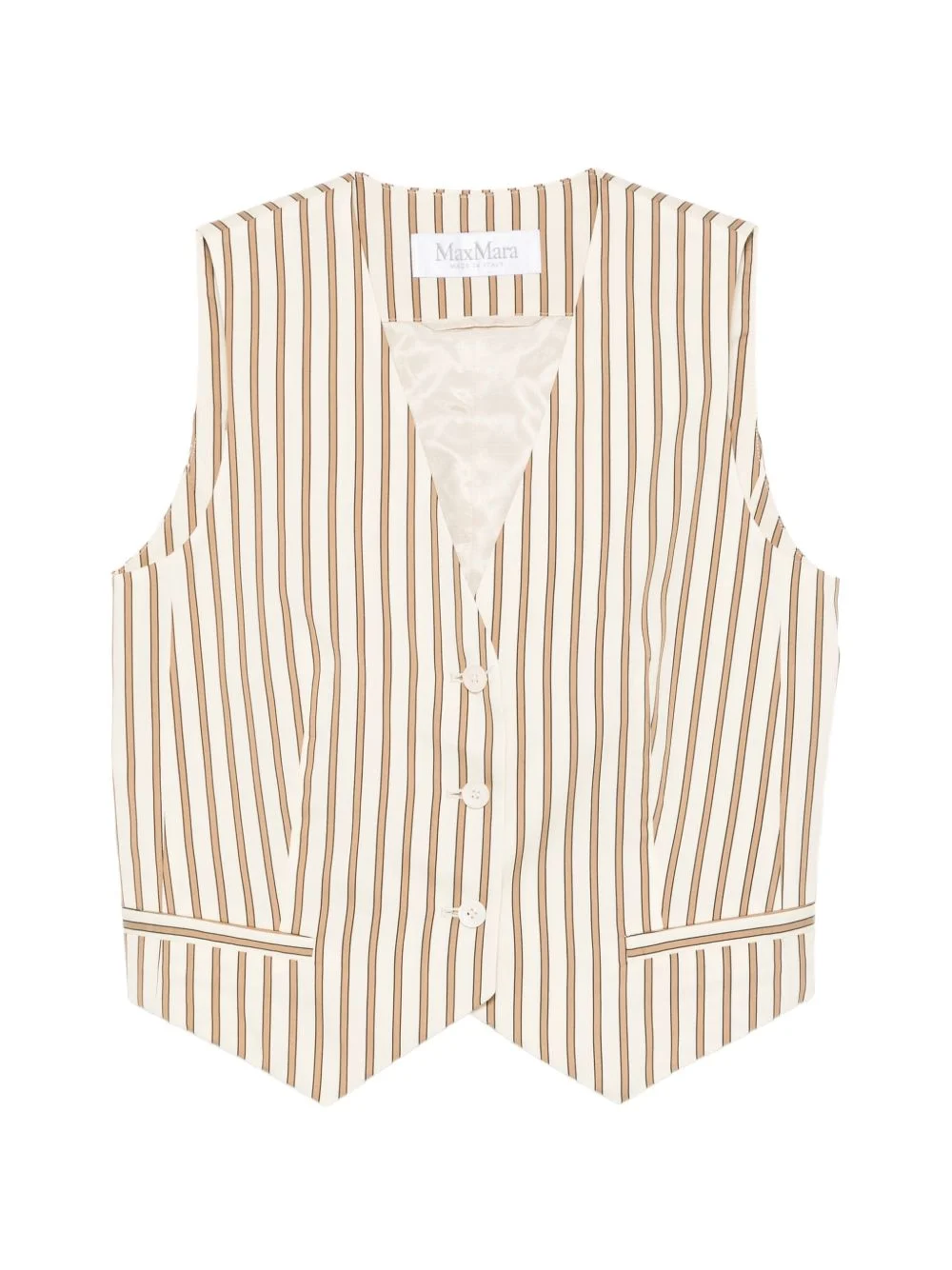 striped button waistcoat - 1