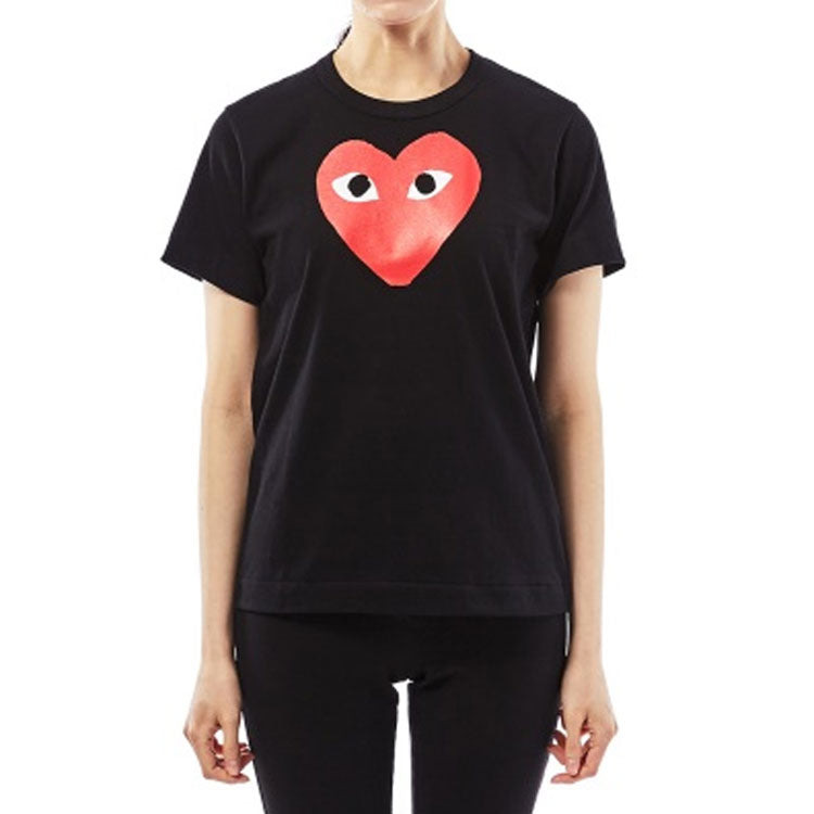 (WMNS) COMME des GARCONS PLAY T-Shirt Large Red Heart 'Black' AZ-T111-051-1 - 3