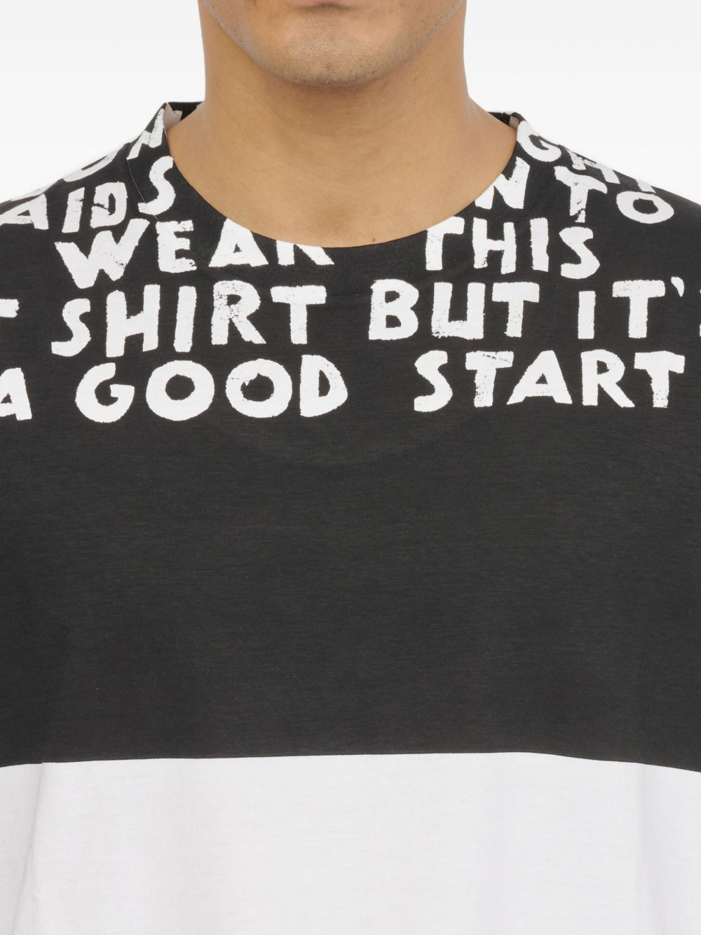 GRAPHIC-PRINT PANELLED T-SHIRT - 4