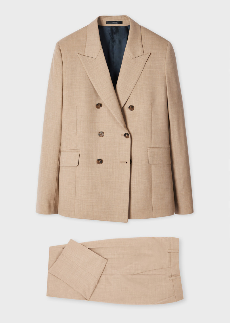 A Suit To Travel In - Women's Stone Slim-Fit Suit 1