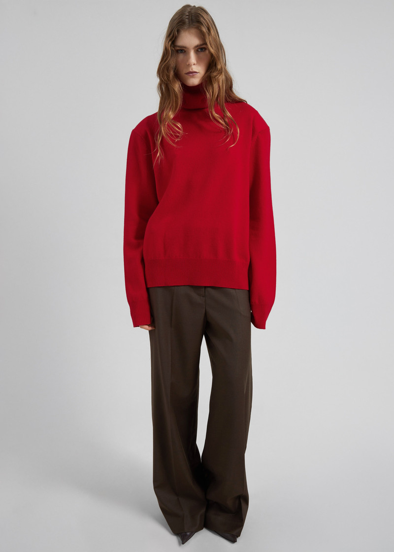 Koler Padded Knit Turtleneck - Red 5