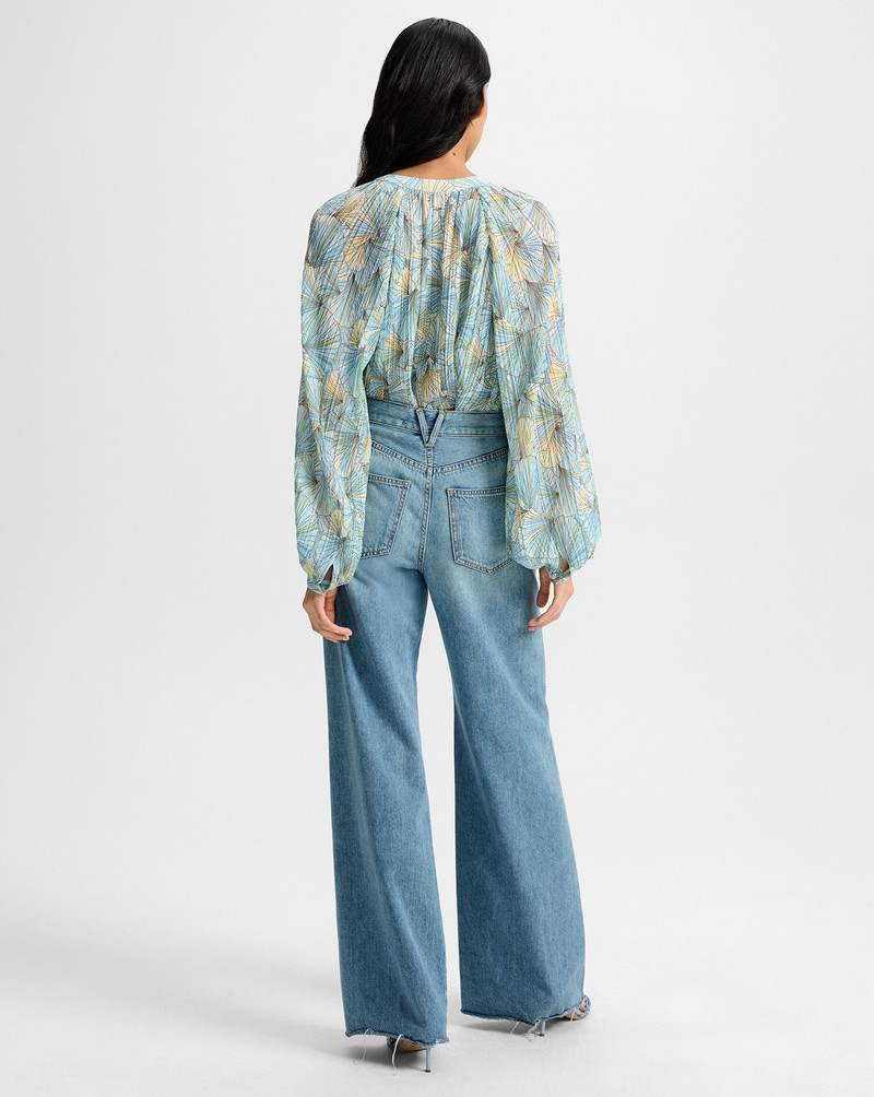 VERONICA BEARD FENNEL PLEATED BLOUSE outlook