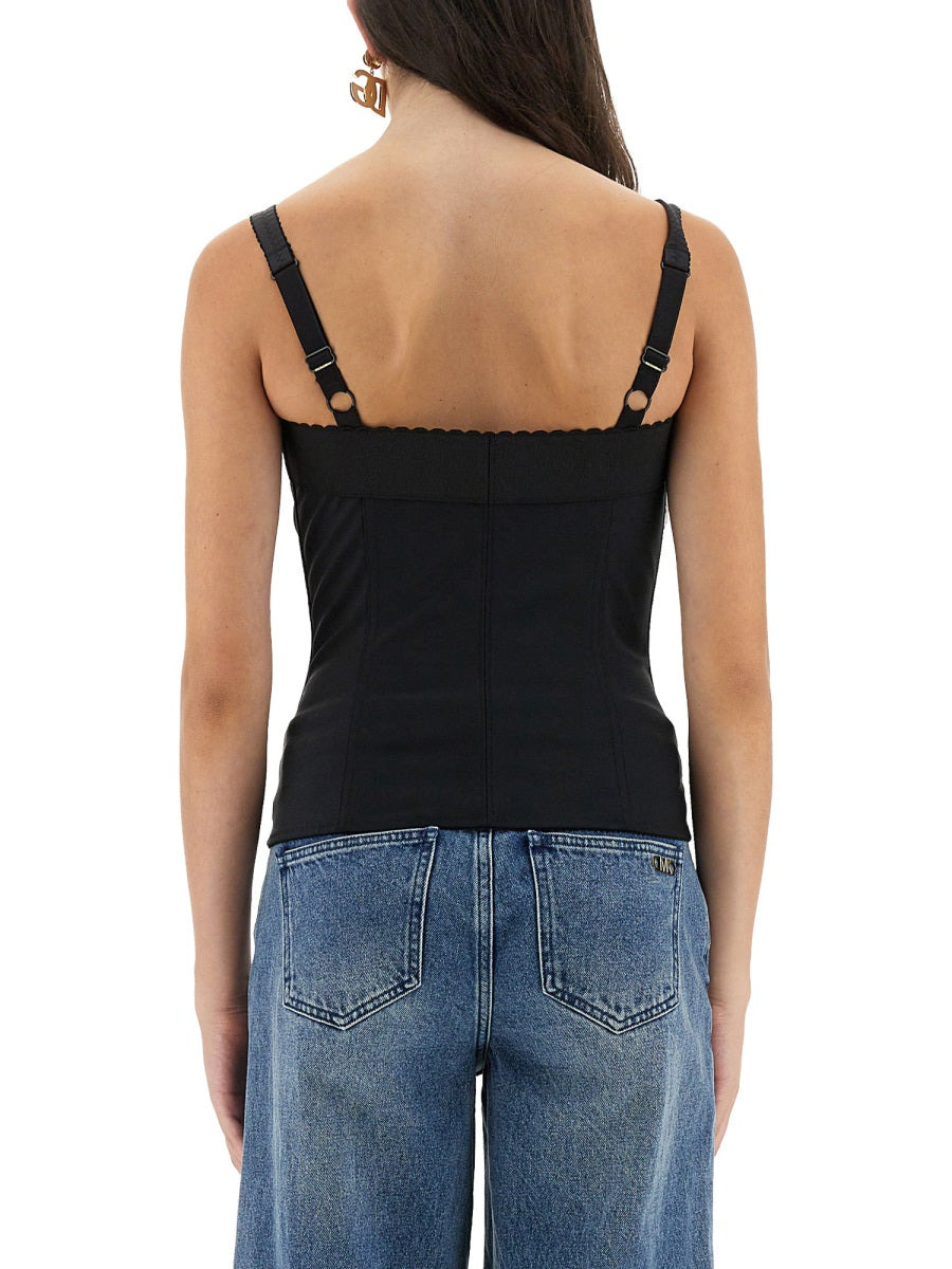 Dolce & Gabbana Women Satin Bustier Top - 3