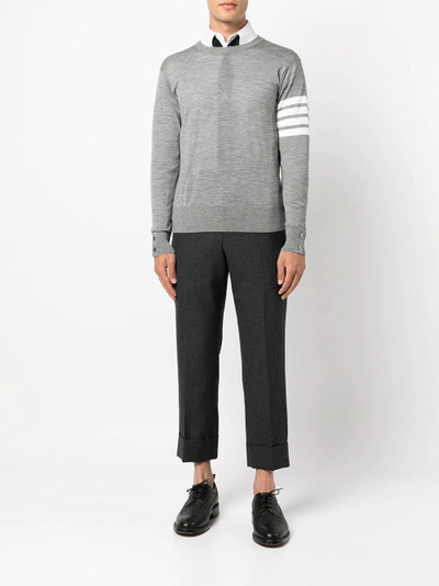 Thom Browne 4-Bar crew neck jumper outlook