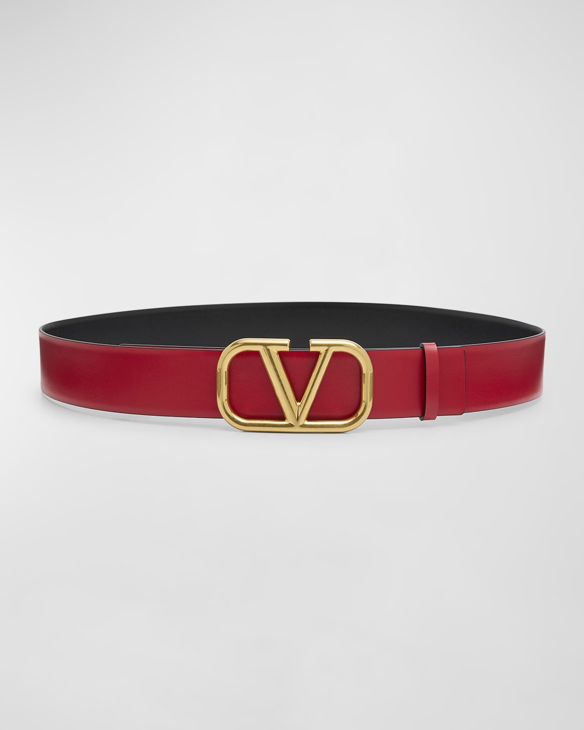 V-Logo Signature Reversible Leather H40 Belt - 3