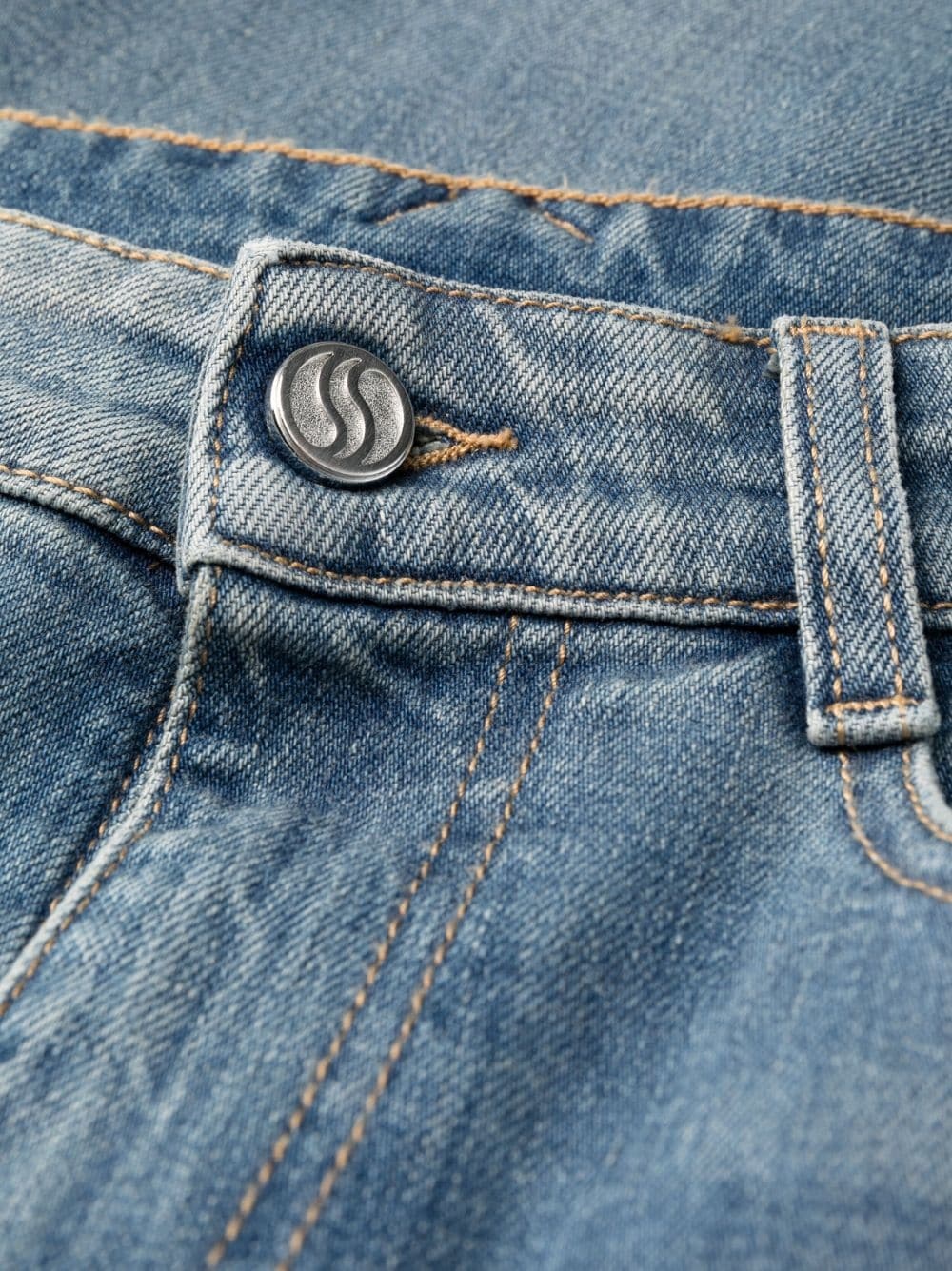 stonewashed bootcut jeans - 5