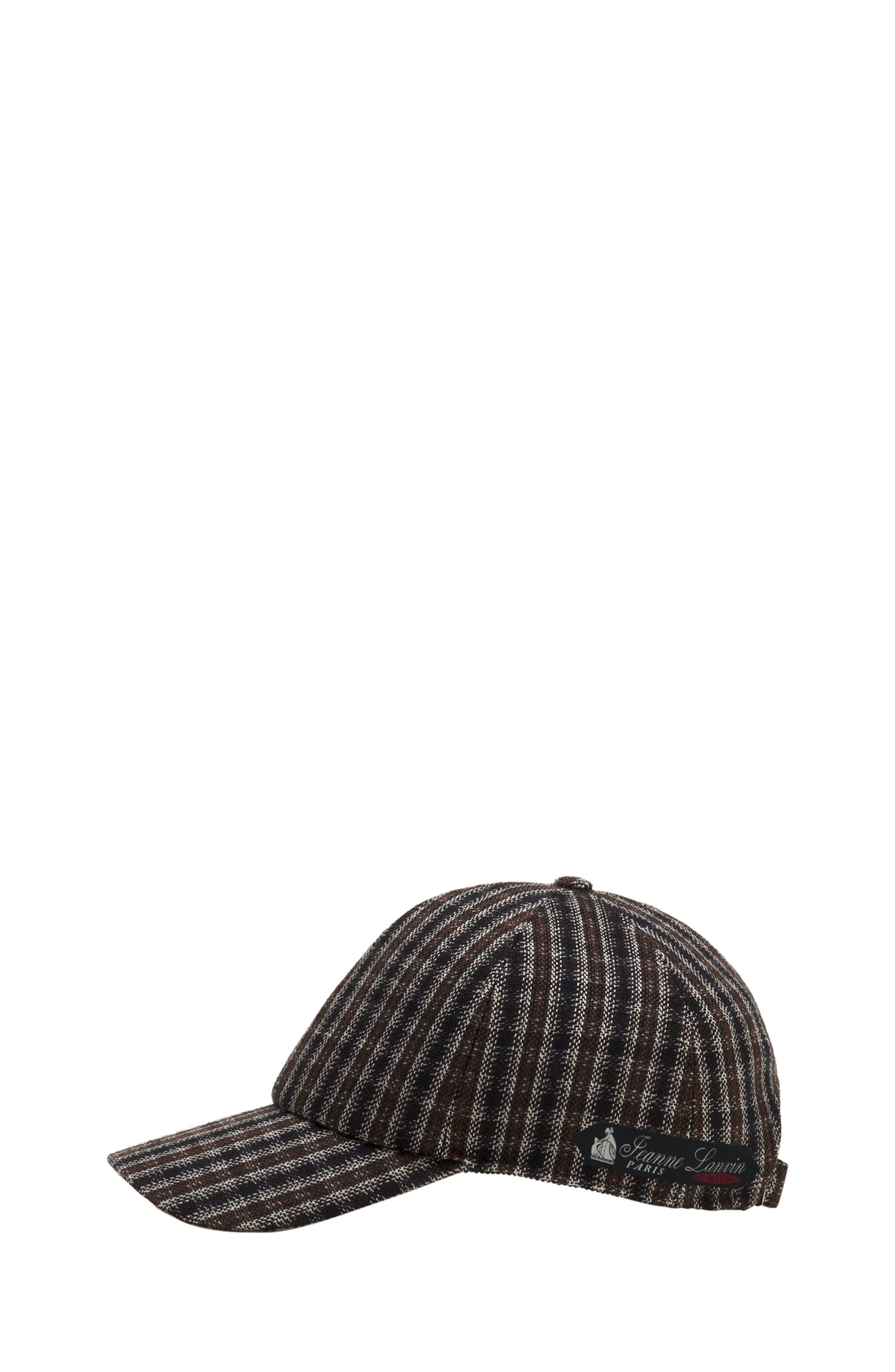 Lanvin Checkered Cap in Grey at Nordstrom - 4
