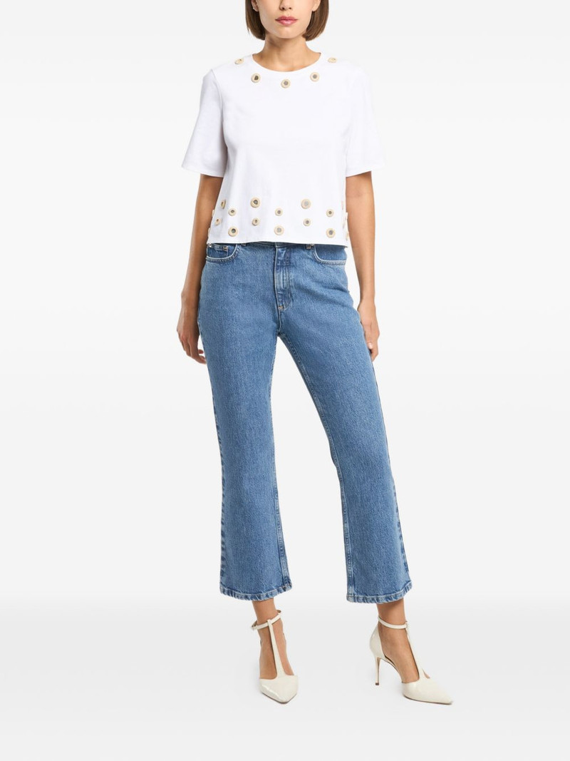 Cinq à Sept Bessy crochet-embellished T-shirt outlook