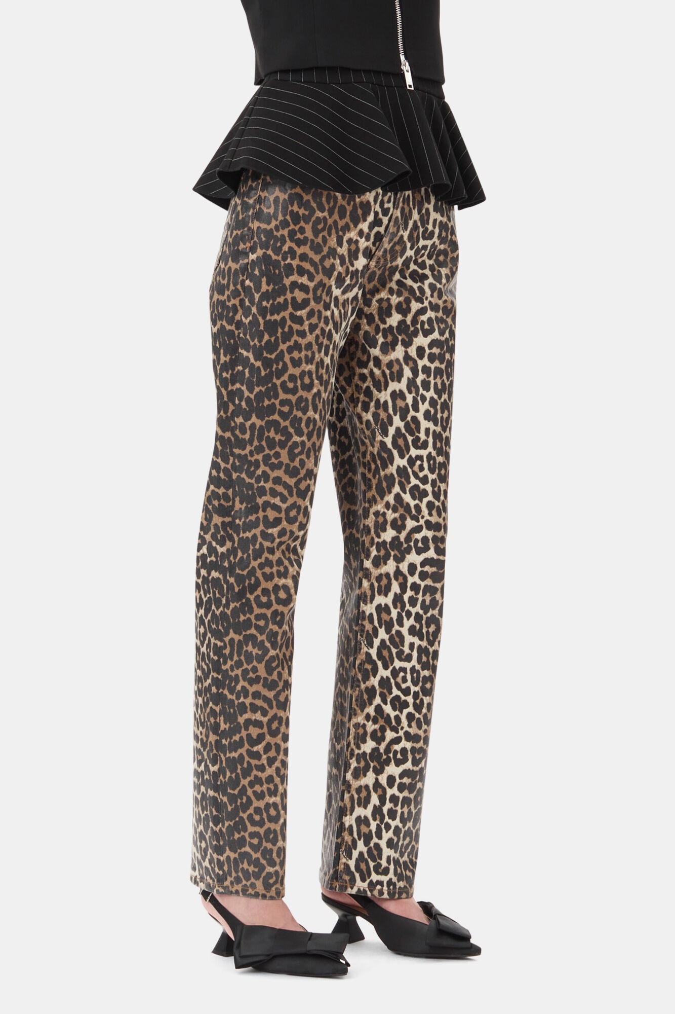 LEOPARD FOIL CARRI JEANS - 3