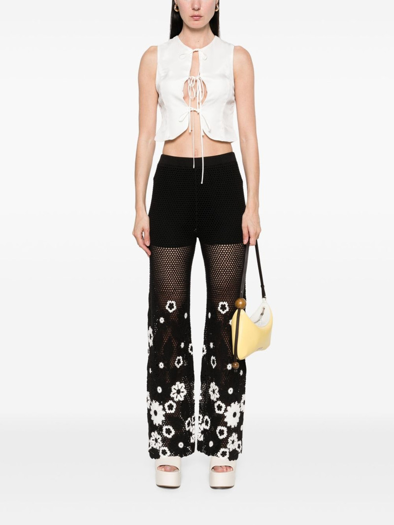 maje floral-embroidery trousers outlook