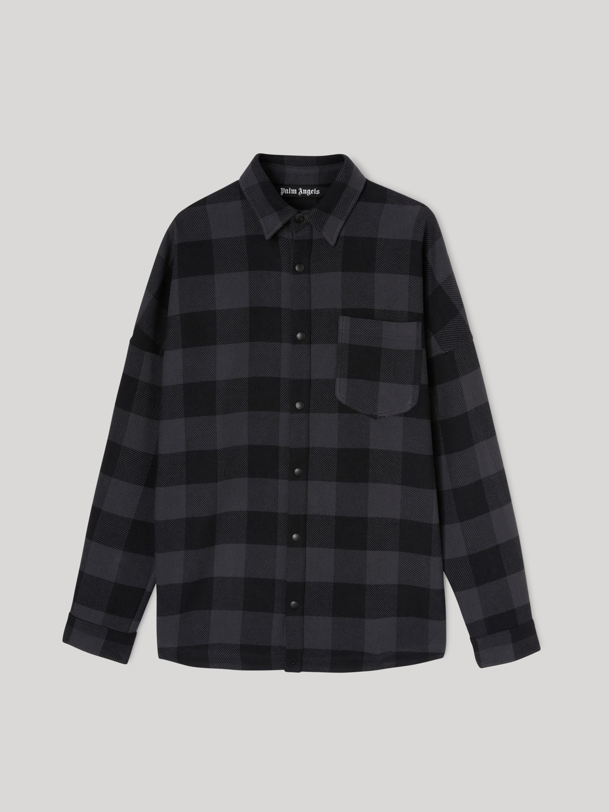CURVED LOGO CHECKED SHIRT - 1