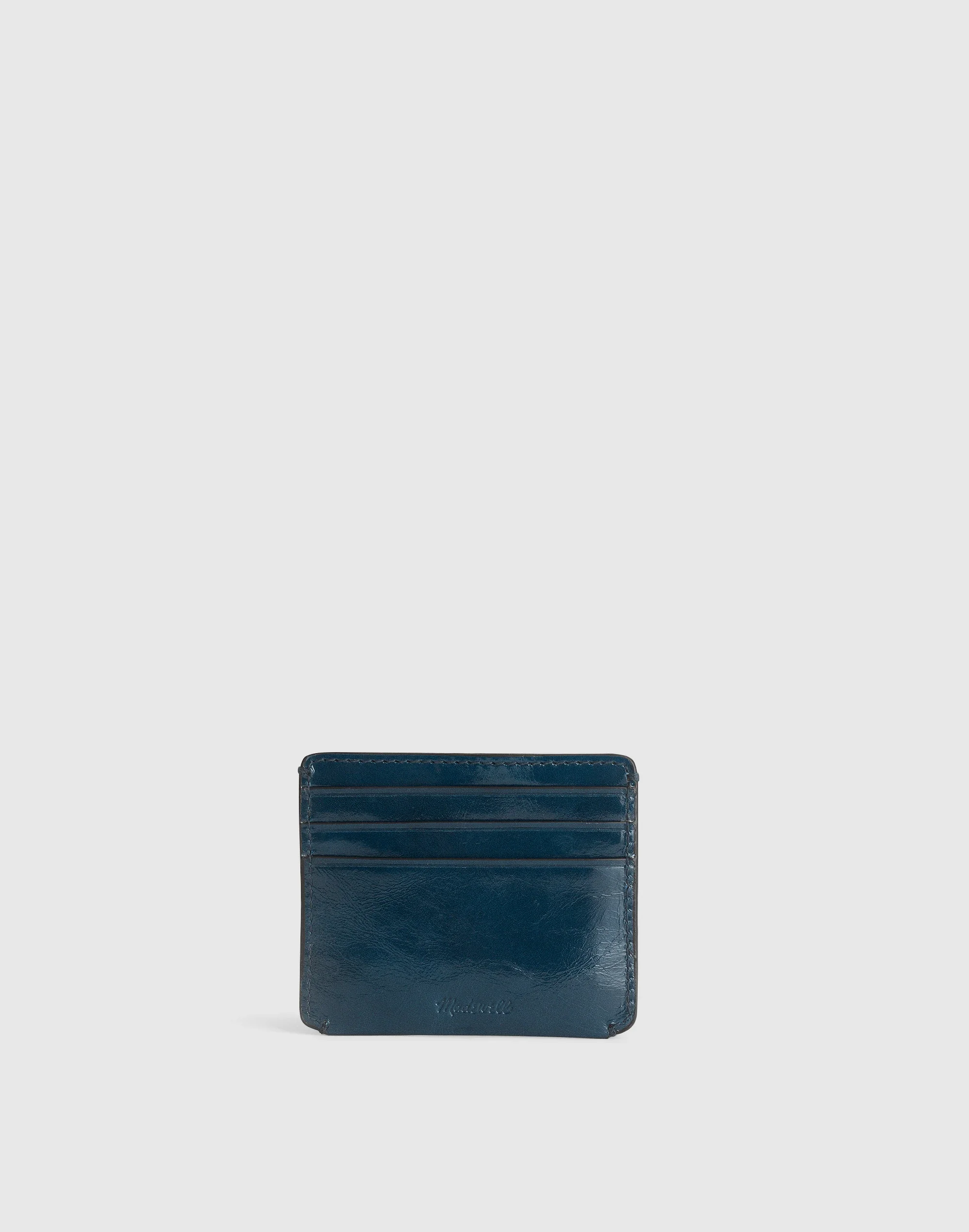 Curved Card Case in Leather - 1