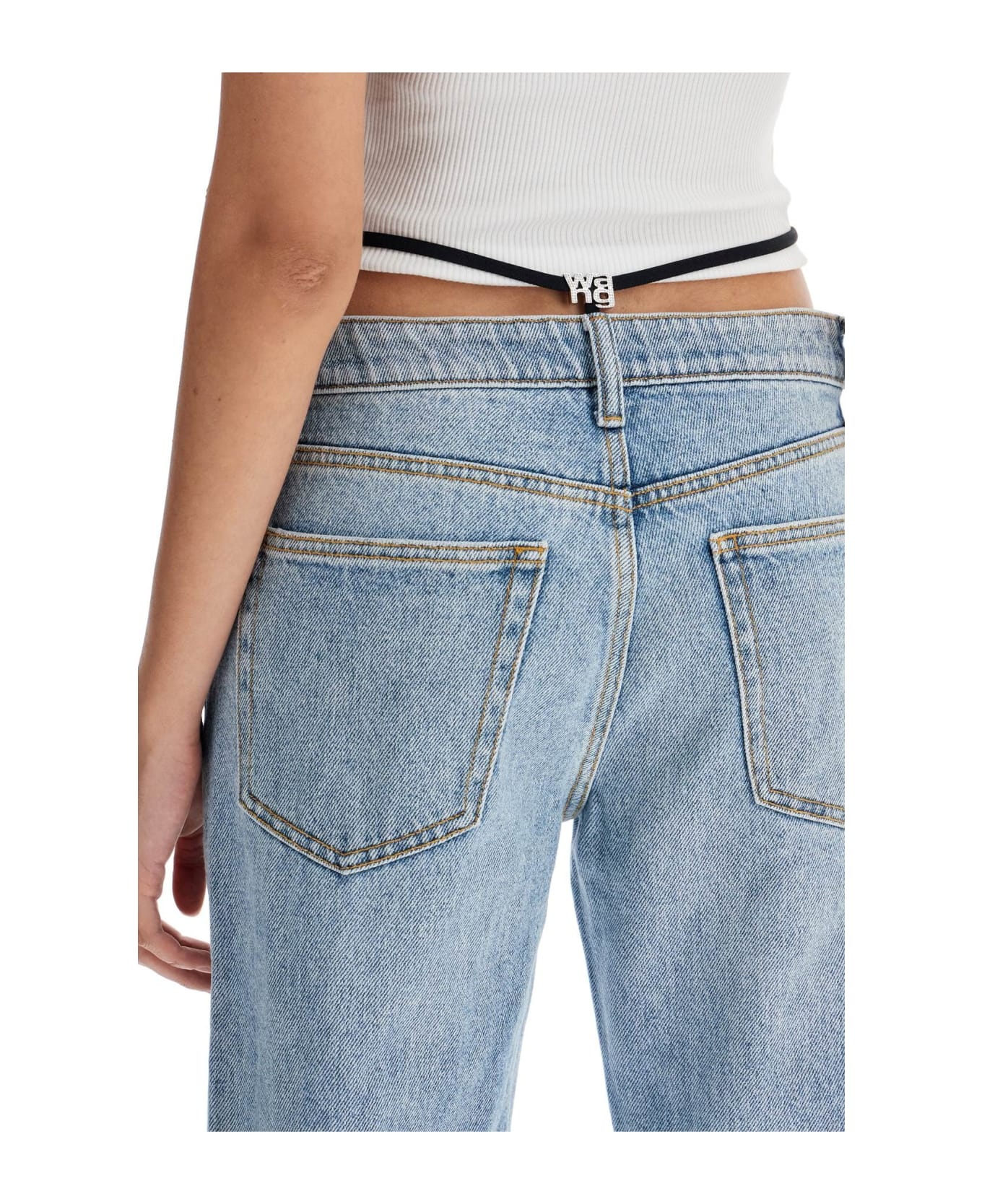 Straight Jeans With Integrated Thong - 4