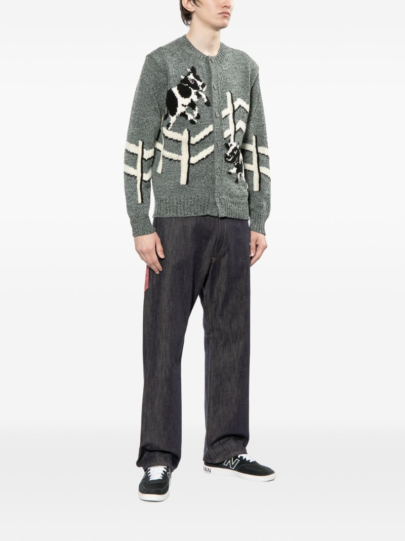 Junya Watanabe MAN cow-appliqué cardigan outlook