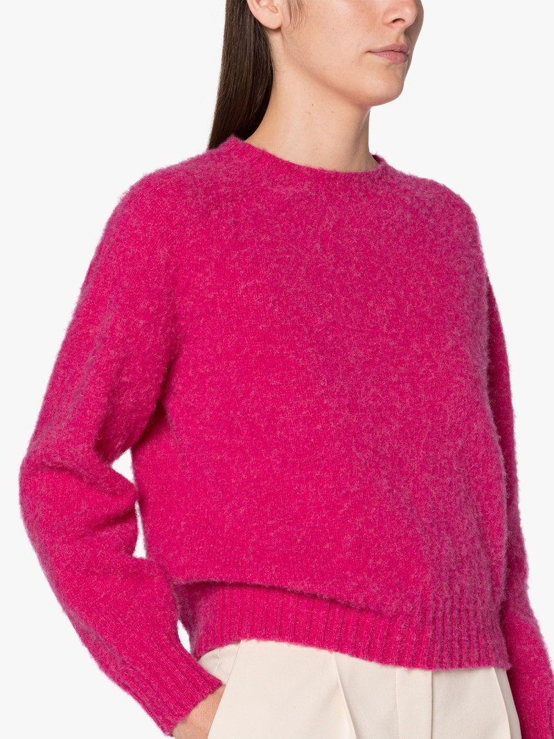 KENNEDI FUCHSIA WOOL CREWNECK SWEATER 5